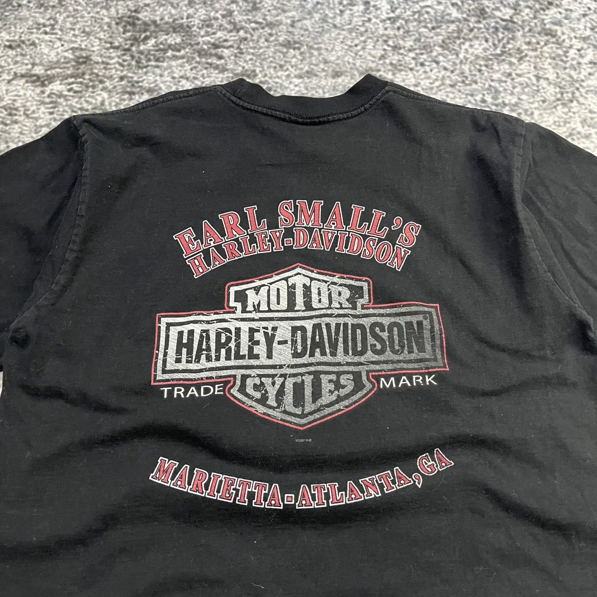 Harley Davidson VINTAGE HARLEY DAVIDSON BIKER GIRL GRUNGE BLACK T SHIRT Size US L / EU 52-54 / 3 - 6 Thumbnail