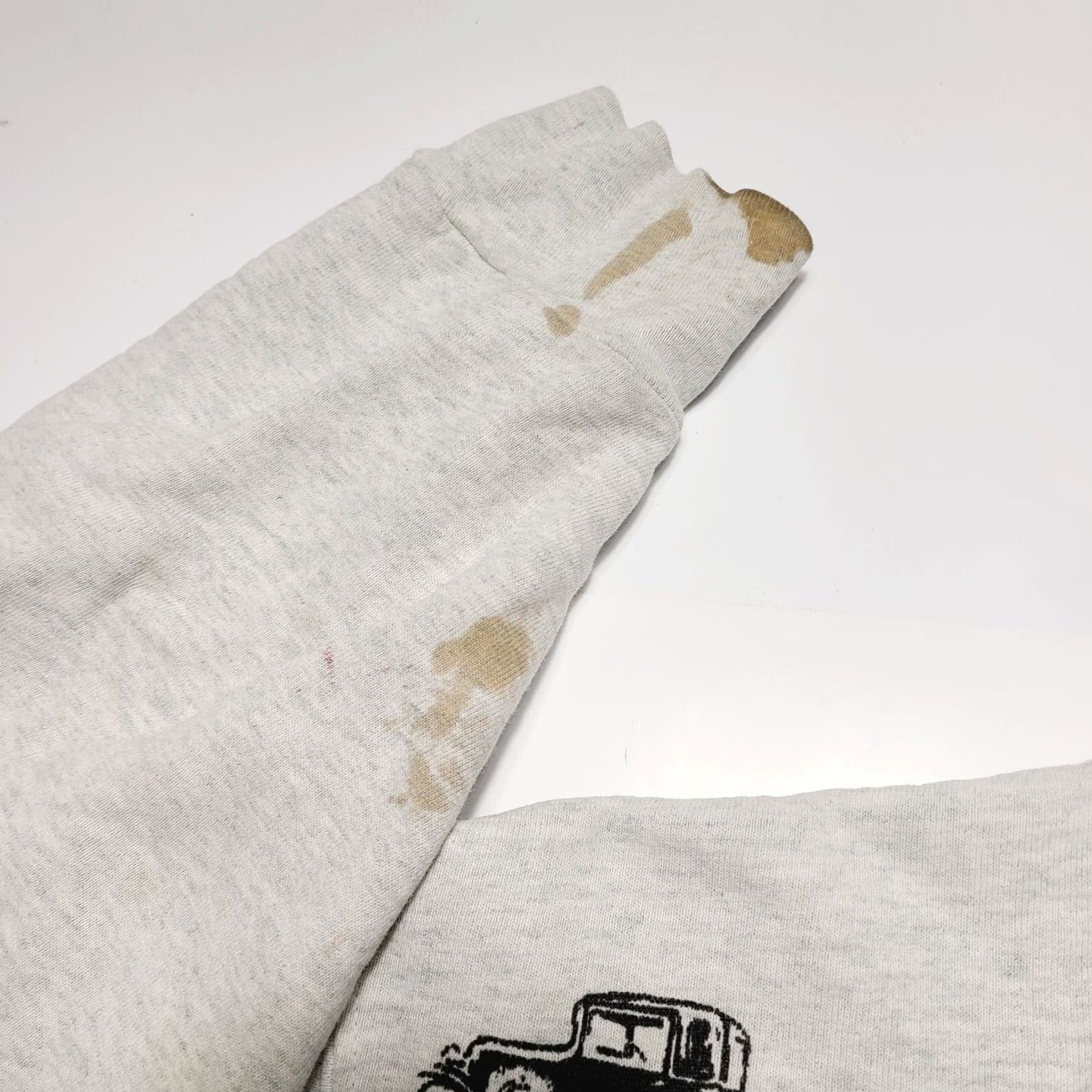 Fruit Of The Loom VINTAGE Car All Over Print Sweatshirt Men’s Large 90s Stained Gray Sweatshirt Size US L / EU 52-54 / 3 - 6 Thumbnail