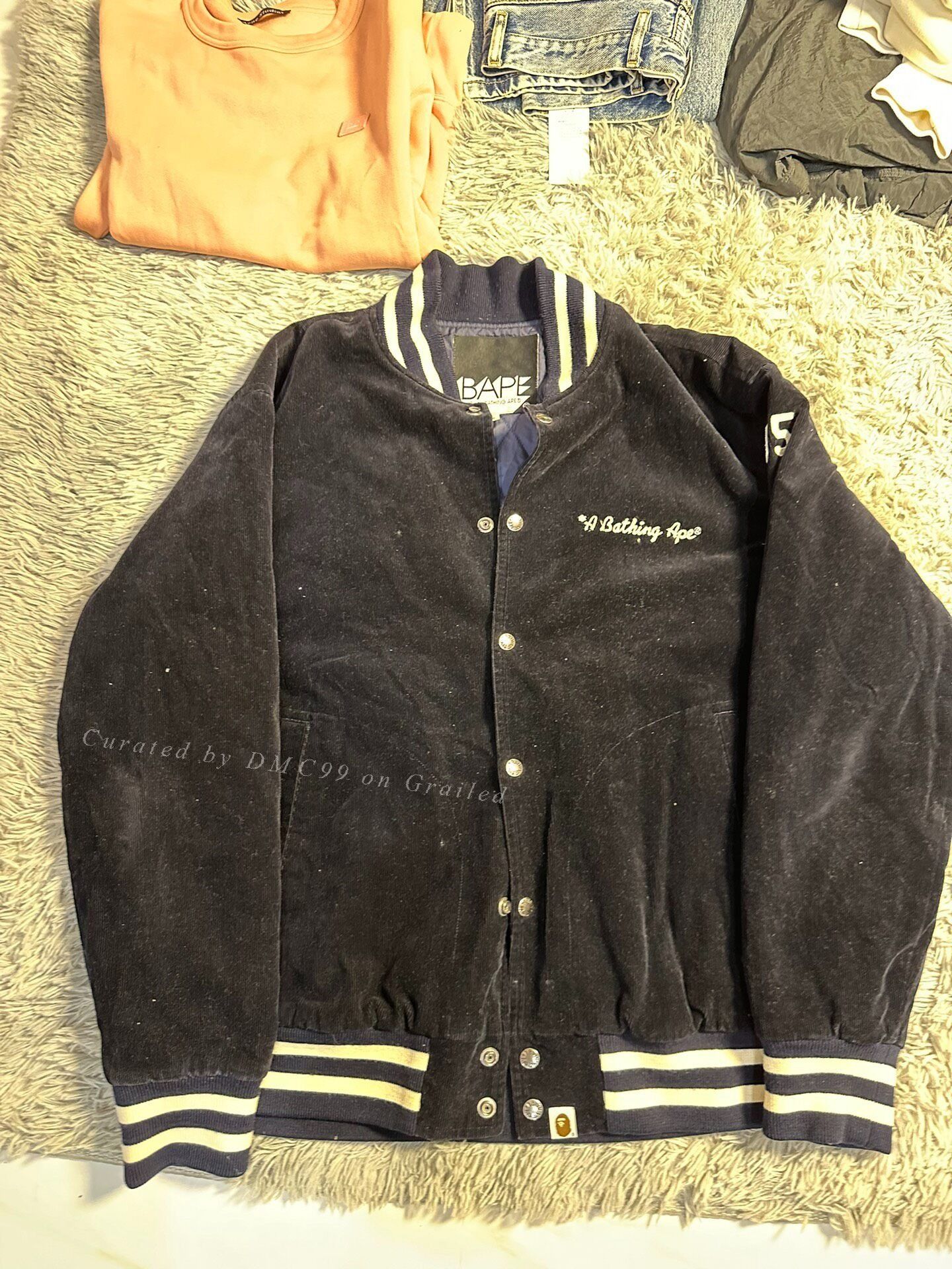 Bape Bape Vintage Corduroy Baseball Jacket Size US L / EU 52-54 / 3 - 1 Thumbnail