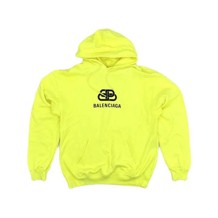 Balenciaga Balenciaga Balenciaga Neon Yellow BB Logo Hoodie -2507 Size US L / EU 52-54 / 3 - 2 Thumbnail