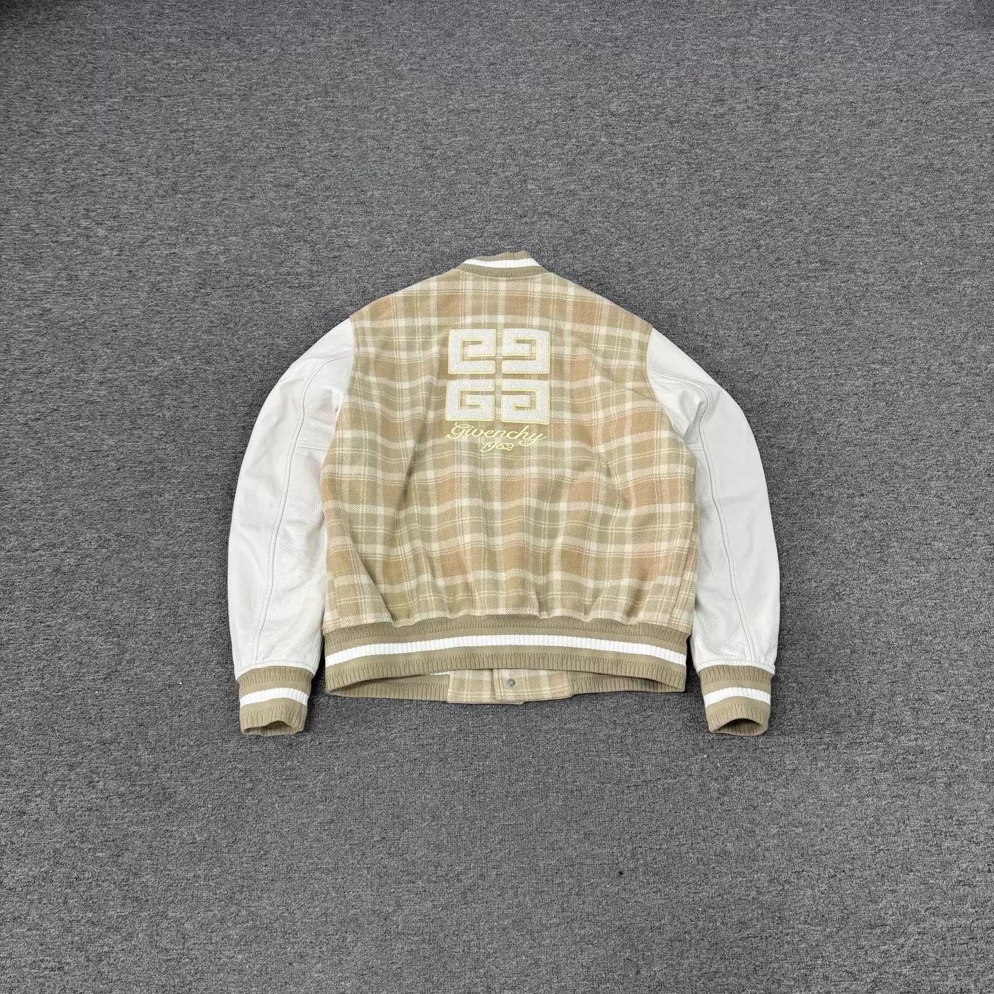 Givenchy Givenchy SS24 4G 46 Wool-Check Leather-Sleeve Baseball Size US S / EU 44-46 / 1 - 2 Thumbnail