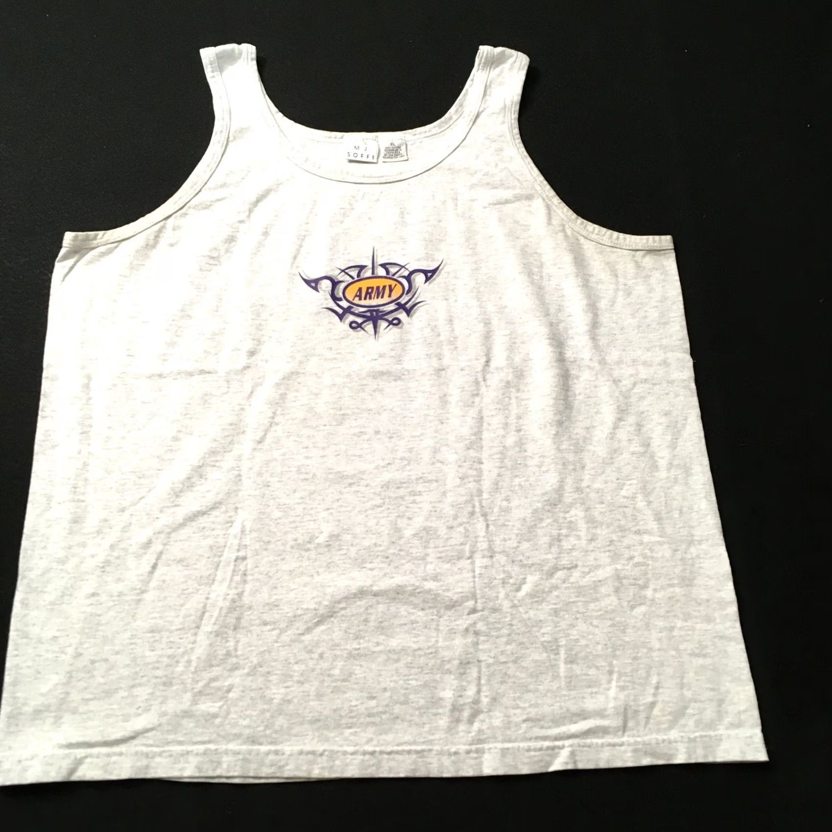 Soffe VINTAGE mj soffe Army Tank Shirt Mens XL Gray Size US XL / EU 56 / 4 - 3 Thumbnail