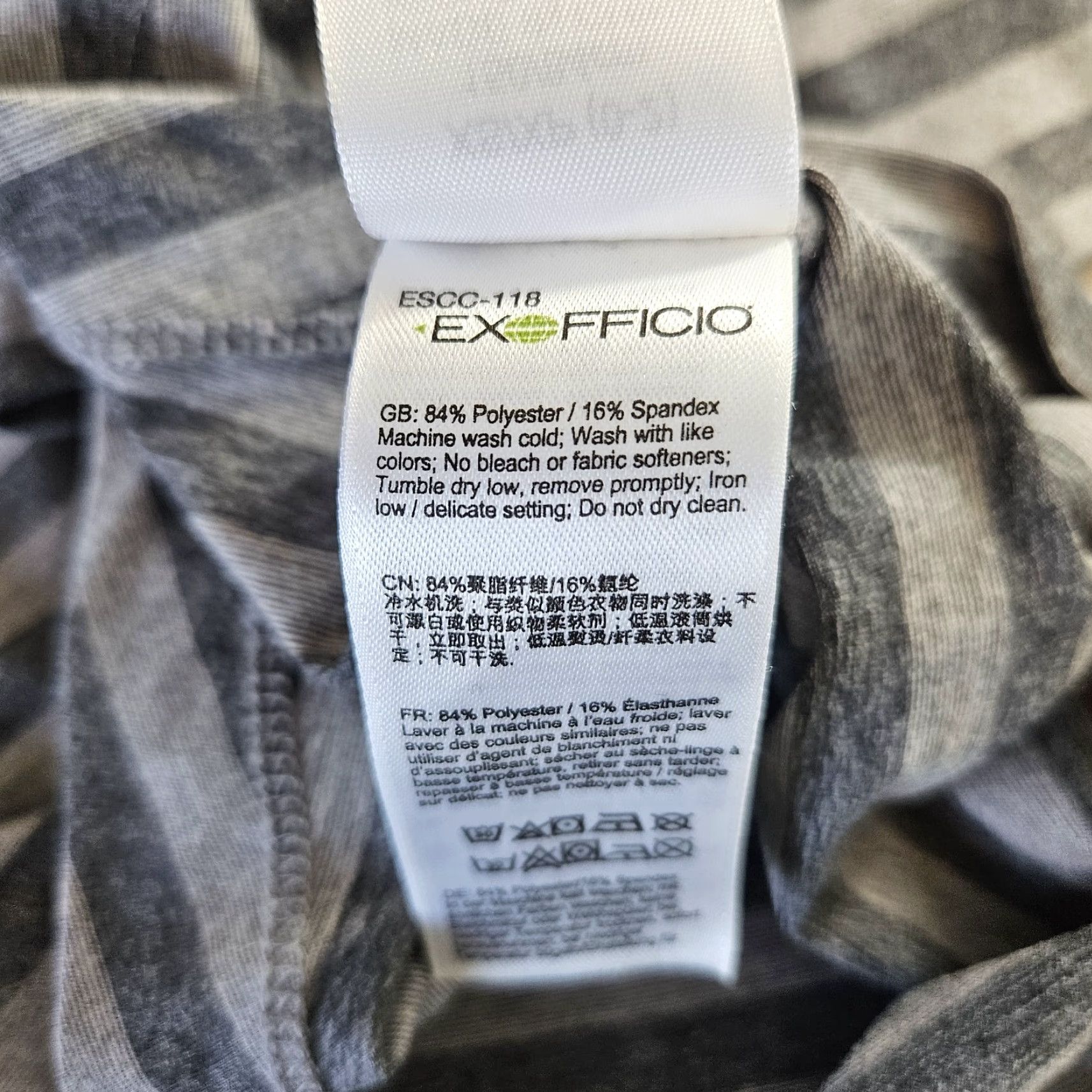 ExOfficio ExOfficio Womens Dress XS Gray Stripe Side Tie Long Sleeve Shirt Dress Womens XS Gray Stripe Side Tie Long Sleeve Size XS / US 0-2 / IT 36-38 - 4 Thumbnail