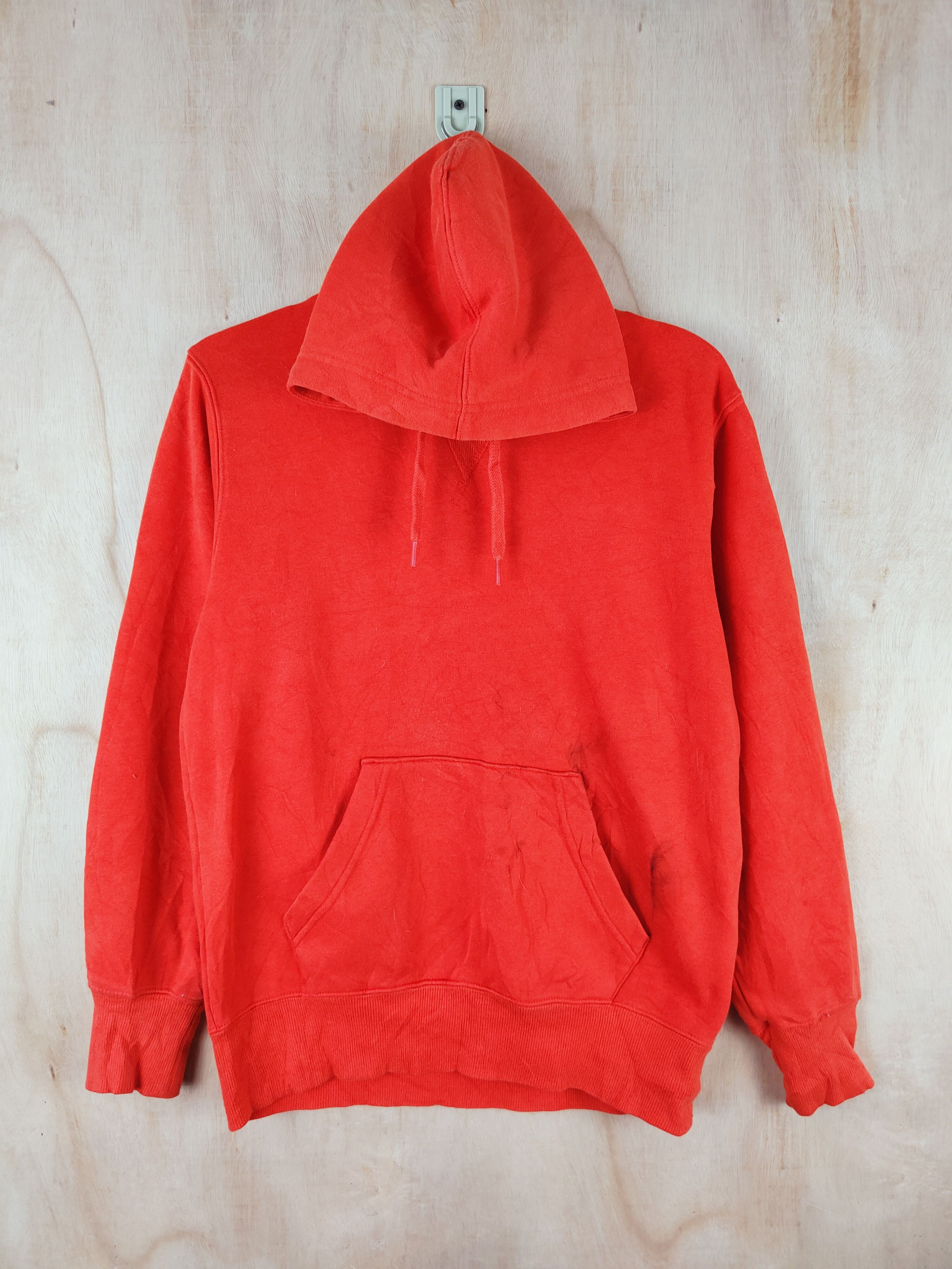 Vintage GU Plain Orange Hoodie Sweatshirts