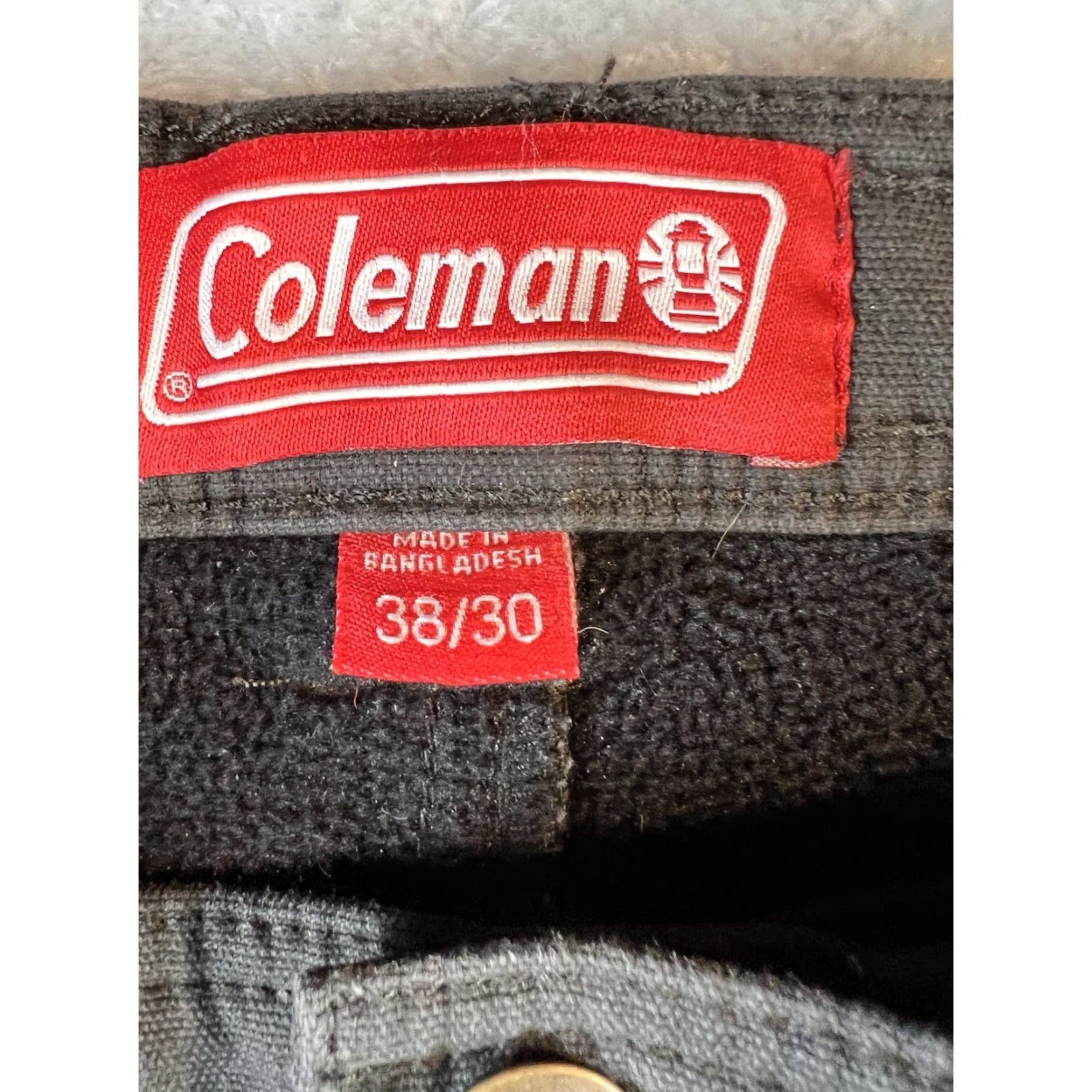 Vintage Coleman Mens Pants 38X30 Fleece Lined Charcoal Workwear Camping Hunting Outdoor Cotton Blend Straight Leg Size US 38 / EU 54 - 3 Thumbnail