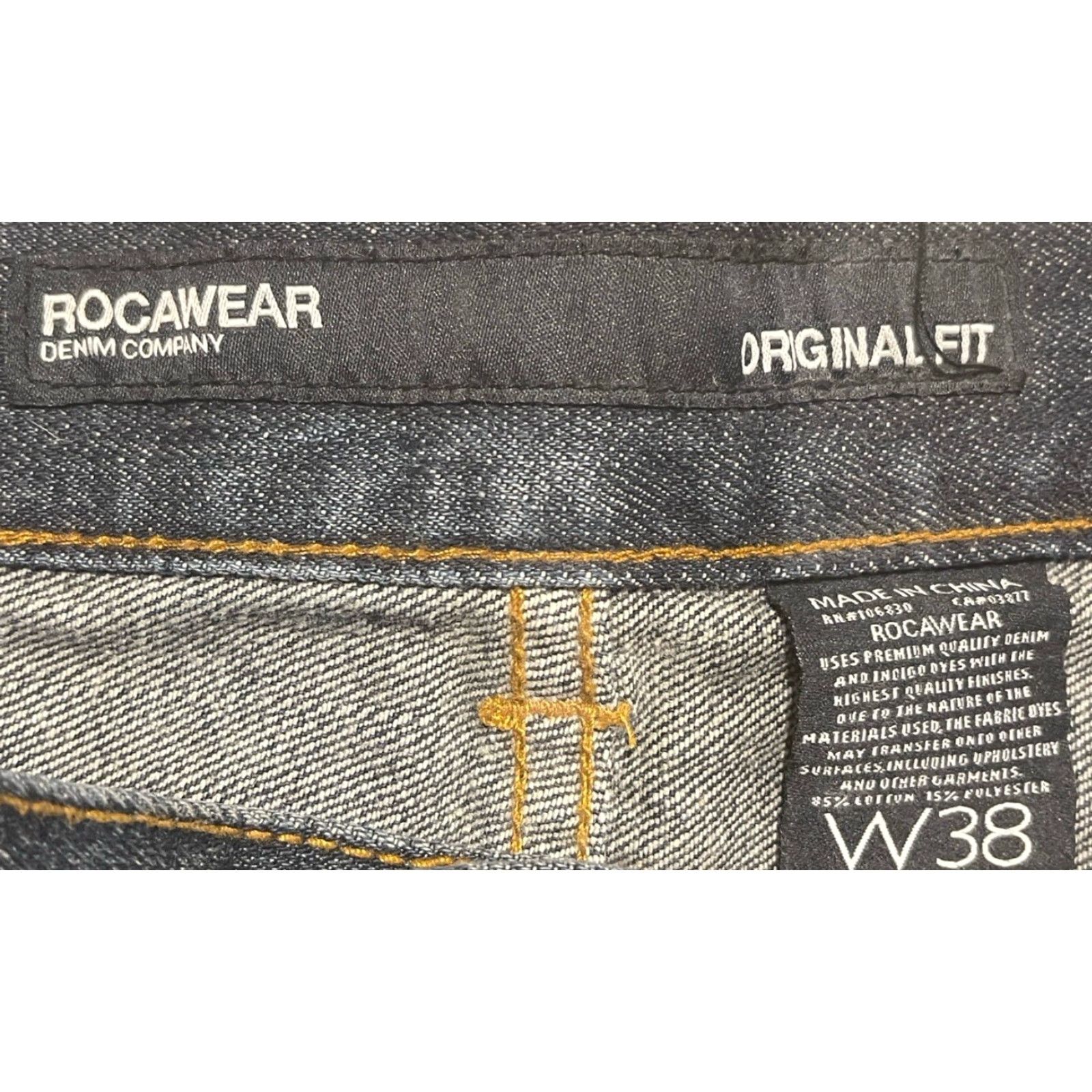 Rocawear VINTAGE Rocawear Original Fit Y2K Baggy Jeans Blue Size 38 x 34 Men Hip Hop Grunge Skater Embroidered Wide-Leg Size US 38 / EU 54 - 5 Thumbnail