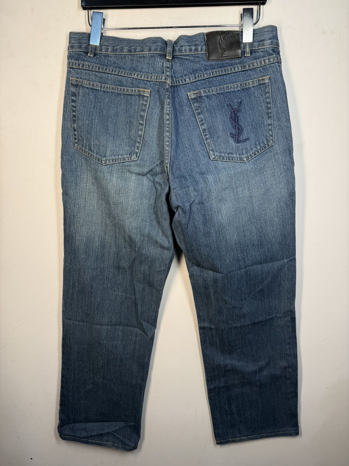 Yves Saint Laurent 34x30 YSL Jeans Denim Pants Indigo Selvedge Vintage Yves Size US 34 / EU 50 - 2 Thumbnail