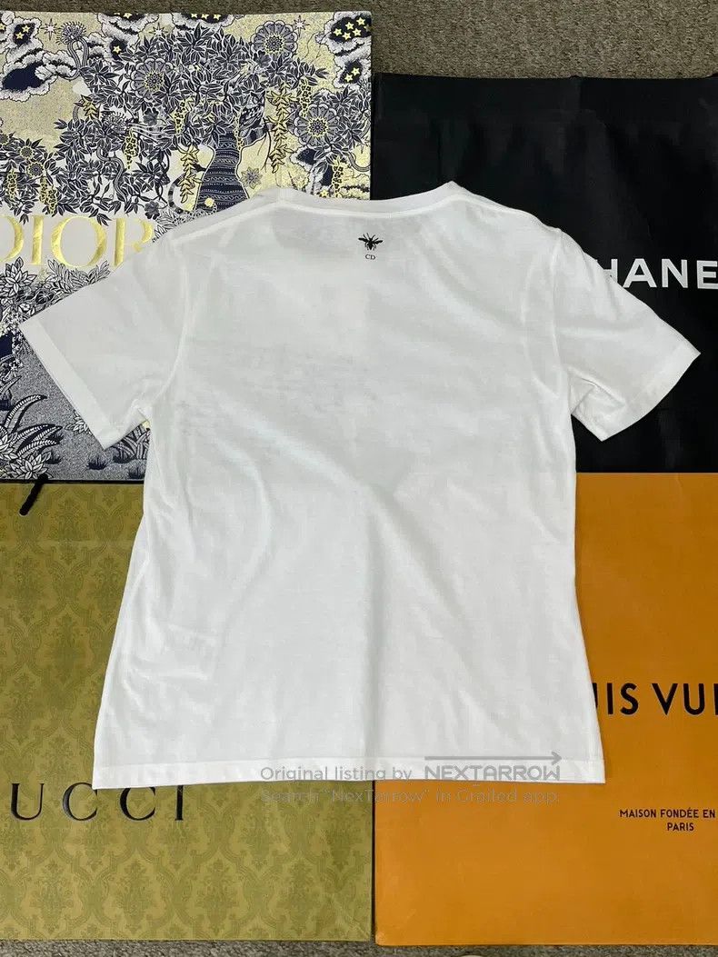 Dior Dior White letter heart-printed short-sleeved T-shirt Size M / US 6-8 / IT 42-44 - 3 Thumbnail