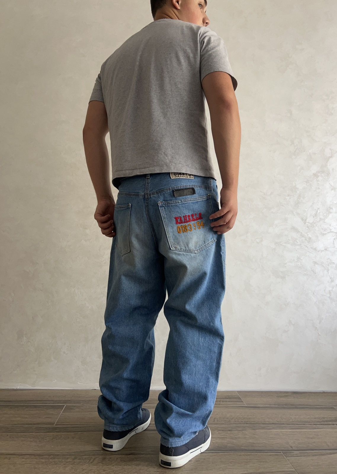 Denime × Vintage D’.A.N.G.E.L.O itally designer baggy jeans mens rare y2k Size US 34 / EU 50 - 1 Thumbnail