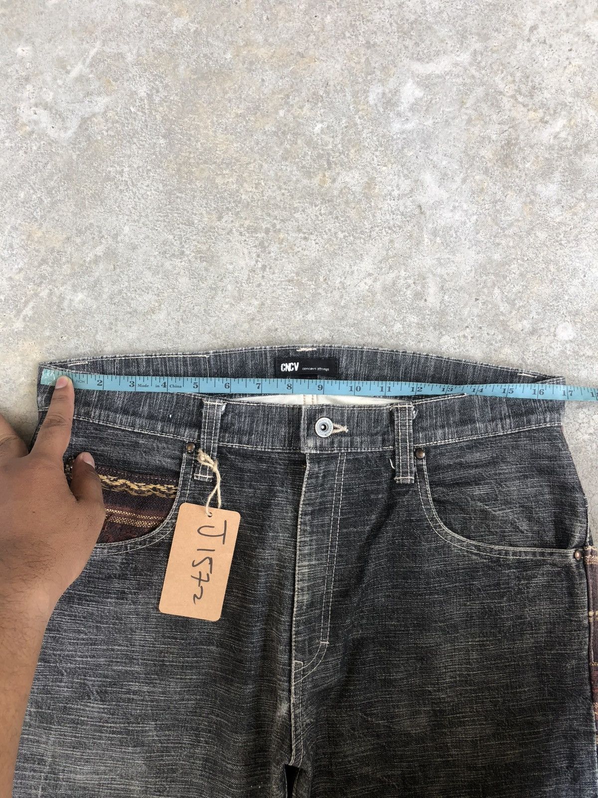 Japanese Brand Concave attempt Blanket Denim Distressed Jeans Size US 33 - 22 Thumbnail