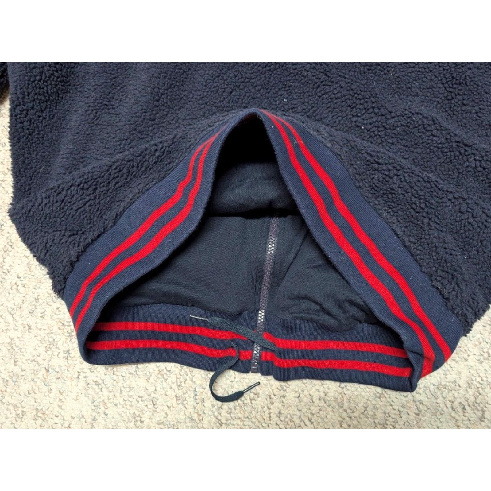 Polo Ralph Lauren VINTAGE POLO by RALPH LAUREN bomber jacket DEEP PILE fleece L navy blue BOA track Size US L / EU 52-54 / 3 - 6 Thumbnail