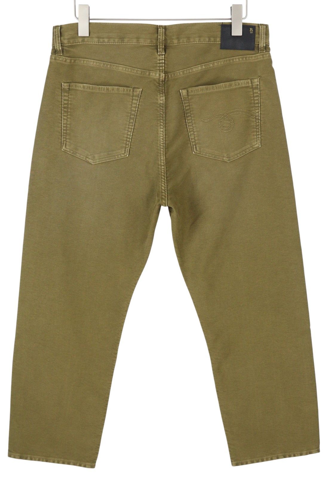 R13 BOYFRIEND 30 Olive Garment Dyed Moleskin Faded FW25 86609 Size 30" / US 8 / IT 44 - 2 Thumbnail