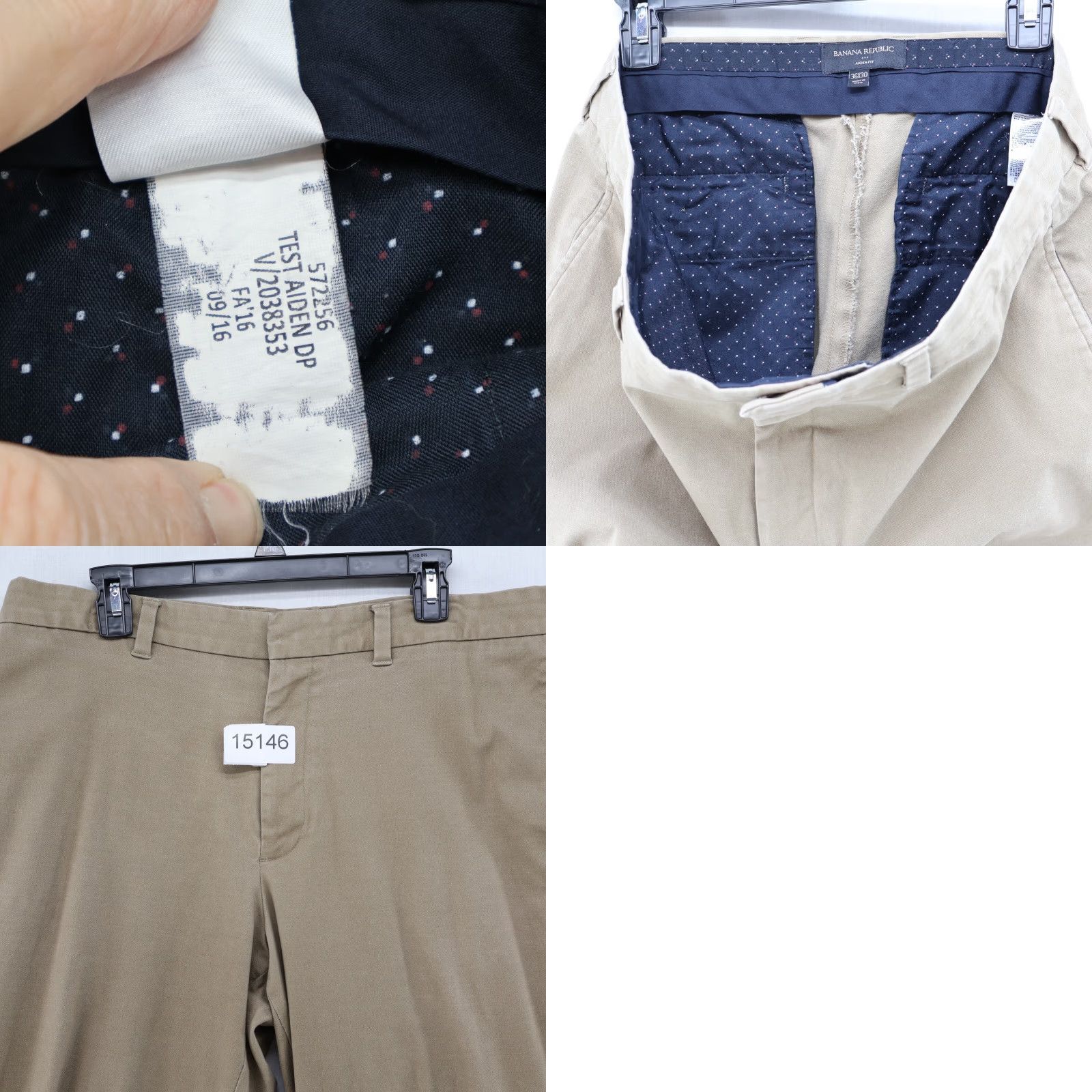 Banana Republic VINTAGE Banana Republic Aiden Pants Men's 36x28 Khaki Straight Leg Preppy Office Wear Size US 36 / EU 52 - 8 Thumbnail