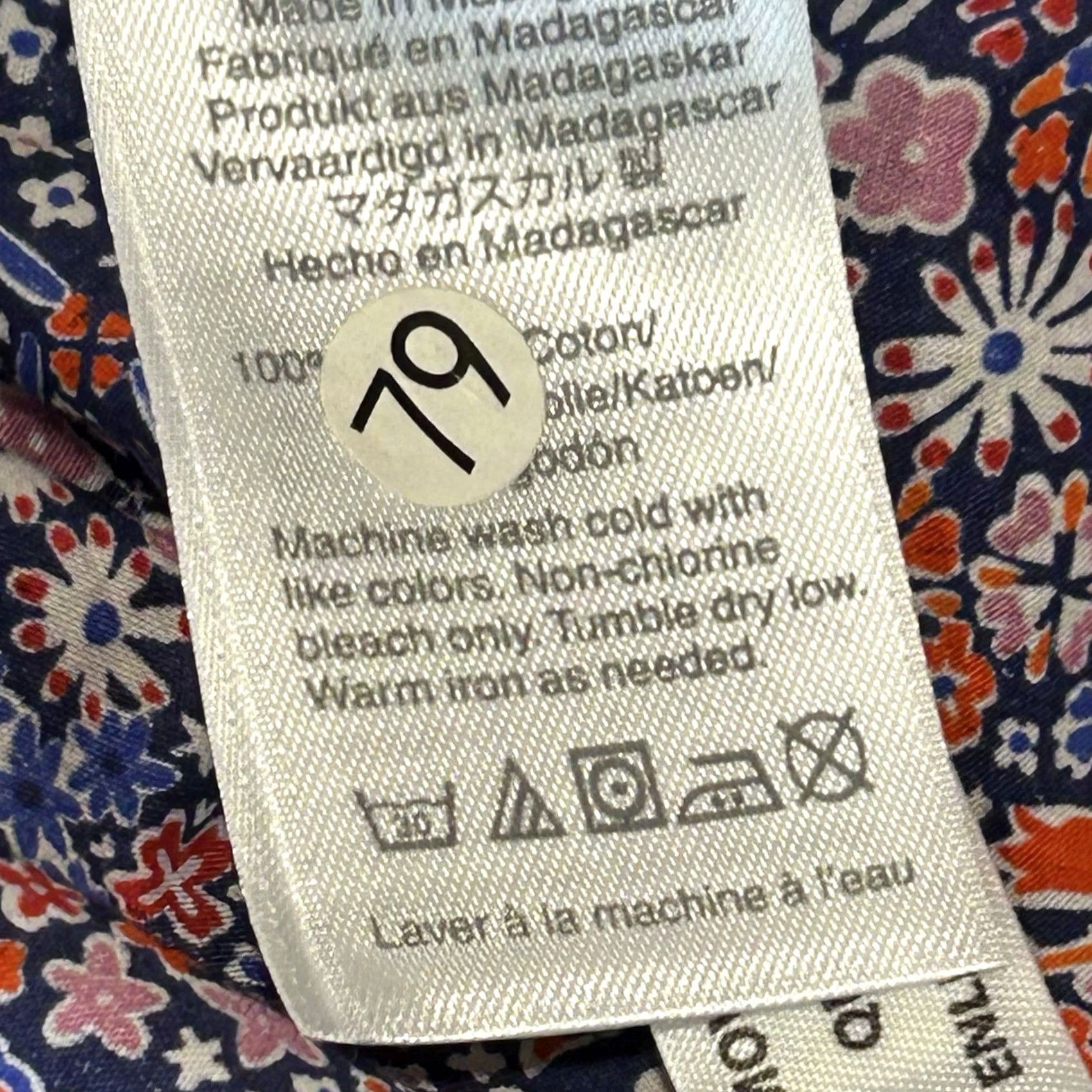 J.Crew J.CREW Floral Button Up Blouse Long Sleeve Women’s 0 Multicolor Cotton Blend Regular Fit Button Up Collared NN Size XS / US 0-2 / IT 36-38 - 6 Thumbnail