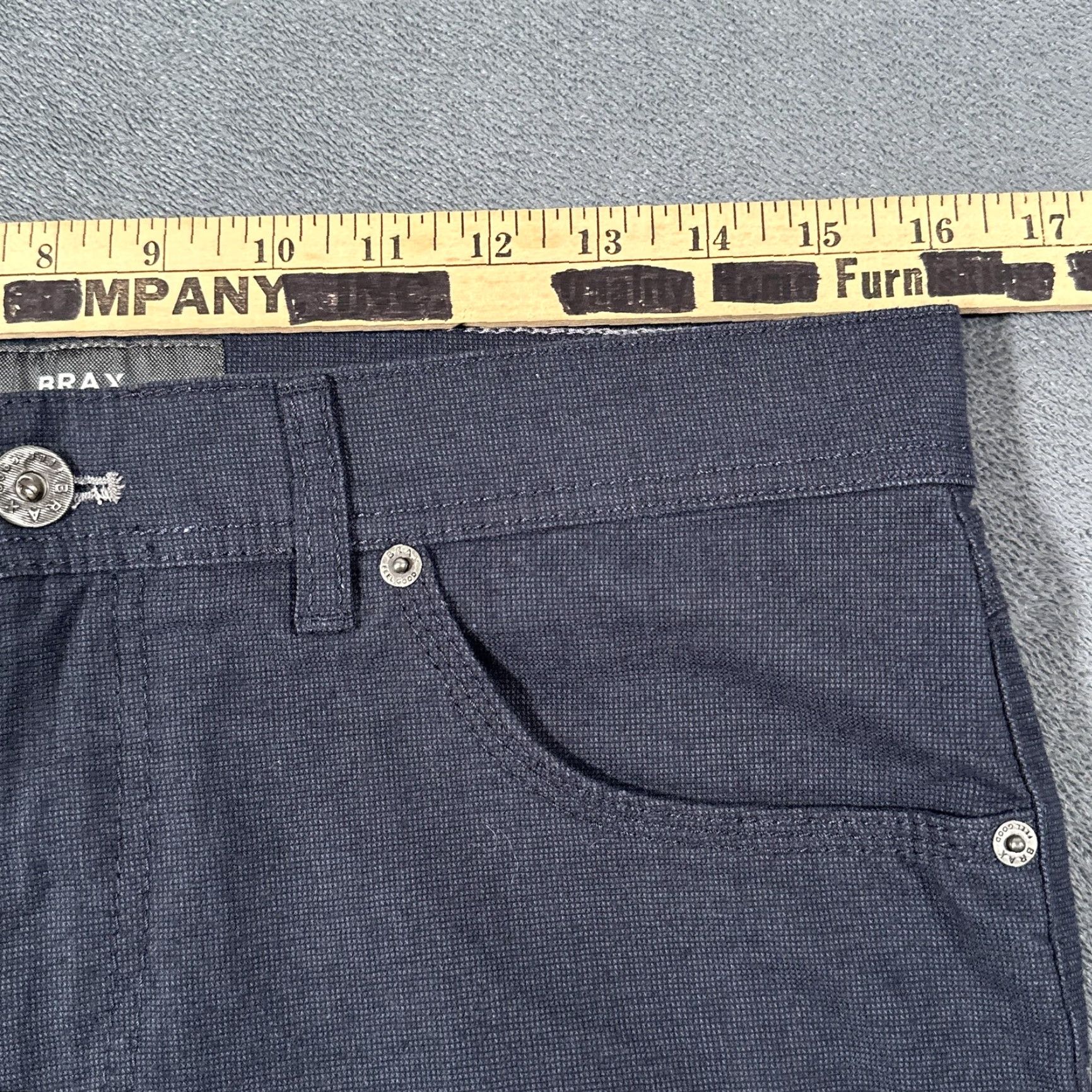 BRAX BRAX Feel Good Cooper Regular Fit Pants - Men - 33x28 - Dark Blue - Chino - Five Pocket - Flat Front - Stretch/Comfort - Business Casual Travel - Mens Size US 33 - 7 Thumbnail