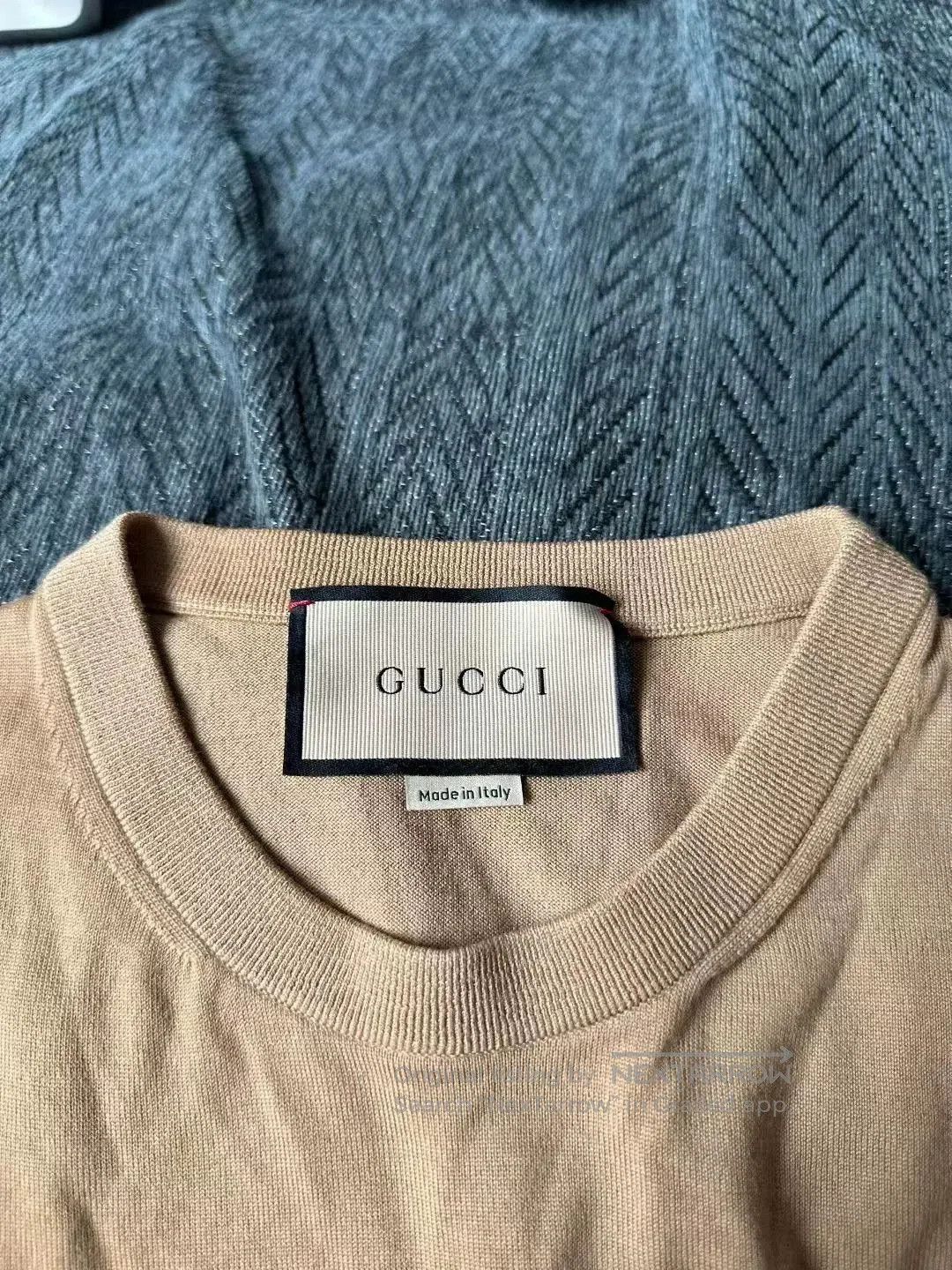 Gucci gucci khaki short-sleeve knitted sweater. Size XS / US 0-2 / IT 36-38 - 3 Thumbnail