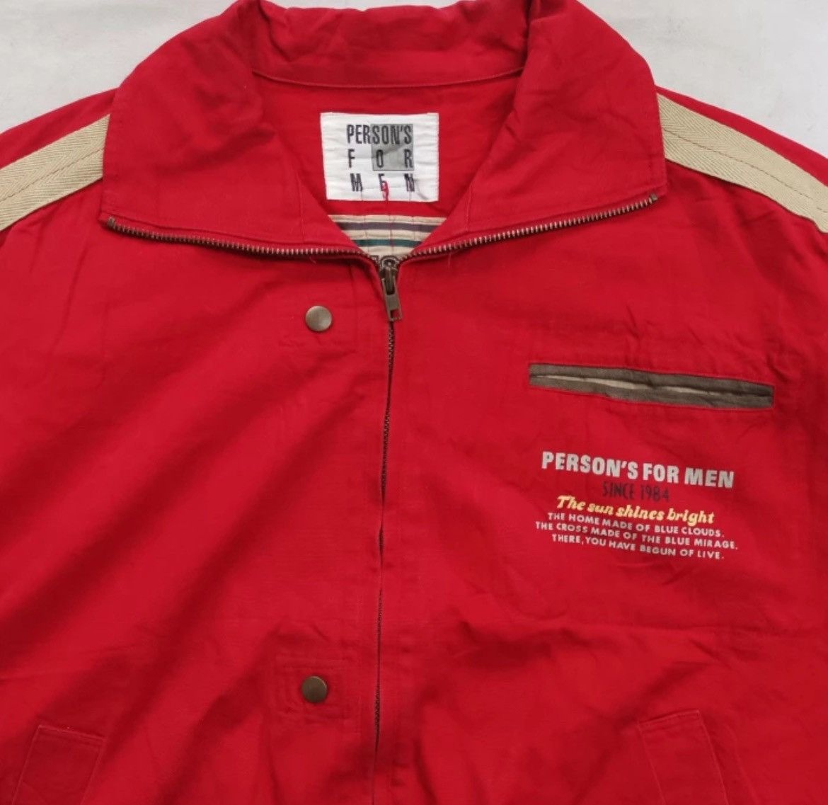 Japanese Brand × PERSON'S 90s persons for men twotone canvas denim jacket casual Size US L / EU 52-54 / 3 - 5 Thumbnail