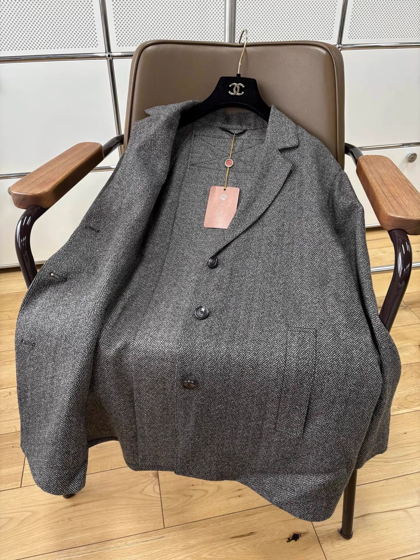 Loro Piana LoroPiana v-neck houndstooth casual blazer gray IT38 Size XS / US 0-2 / IT 36-38 - 4 Thumbnail