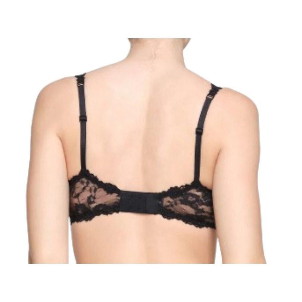 Designer SKV1717 Skims NWT Stretch Lace Unlined Demi Bra Onyx 44DDD Size ONE SIZE - 4 Thumbnail