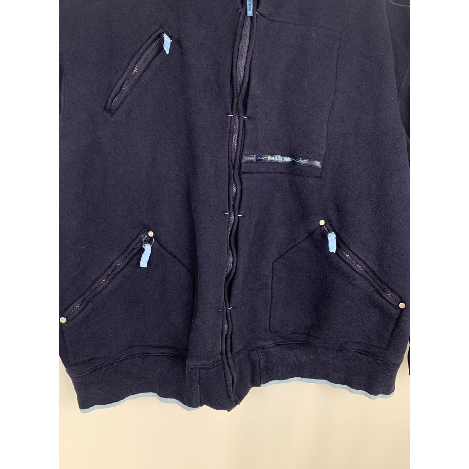 Vintage VINTAGE 90s Pure Playaz Mens 2XL Full Zip Bomber Jacket Blue Men’s Jacket Blue 90s Theme Size US XXL / EU 58 / 5 - 4 Thumbnail