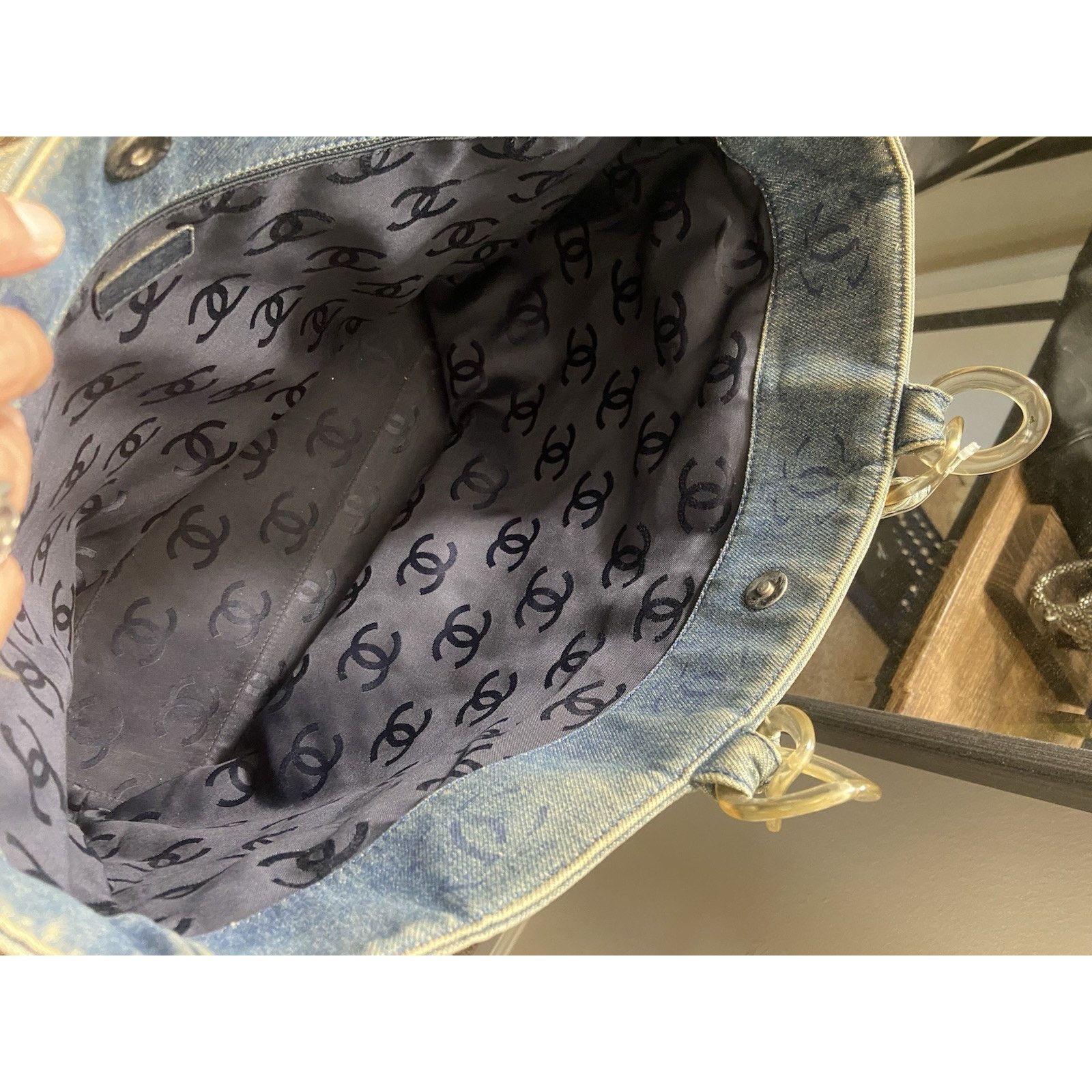 Chanel Chanel ‘02 cruise line large denim blue hand tote bag Size ONE SIZE - 21 Thumbnail
