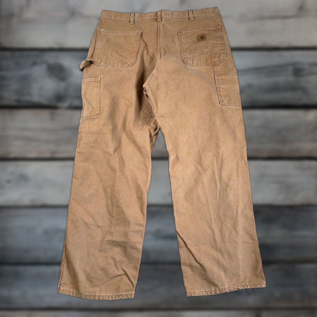 Carhartt VINTAGE Carhartt Pants Carpenter Canvas Men's 38 x 30 Brown USA Made Size US 38 / EU 54 - 1 Thumbnail