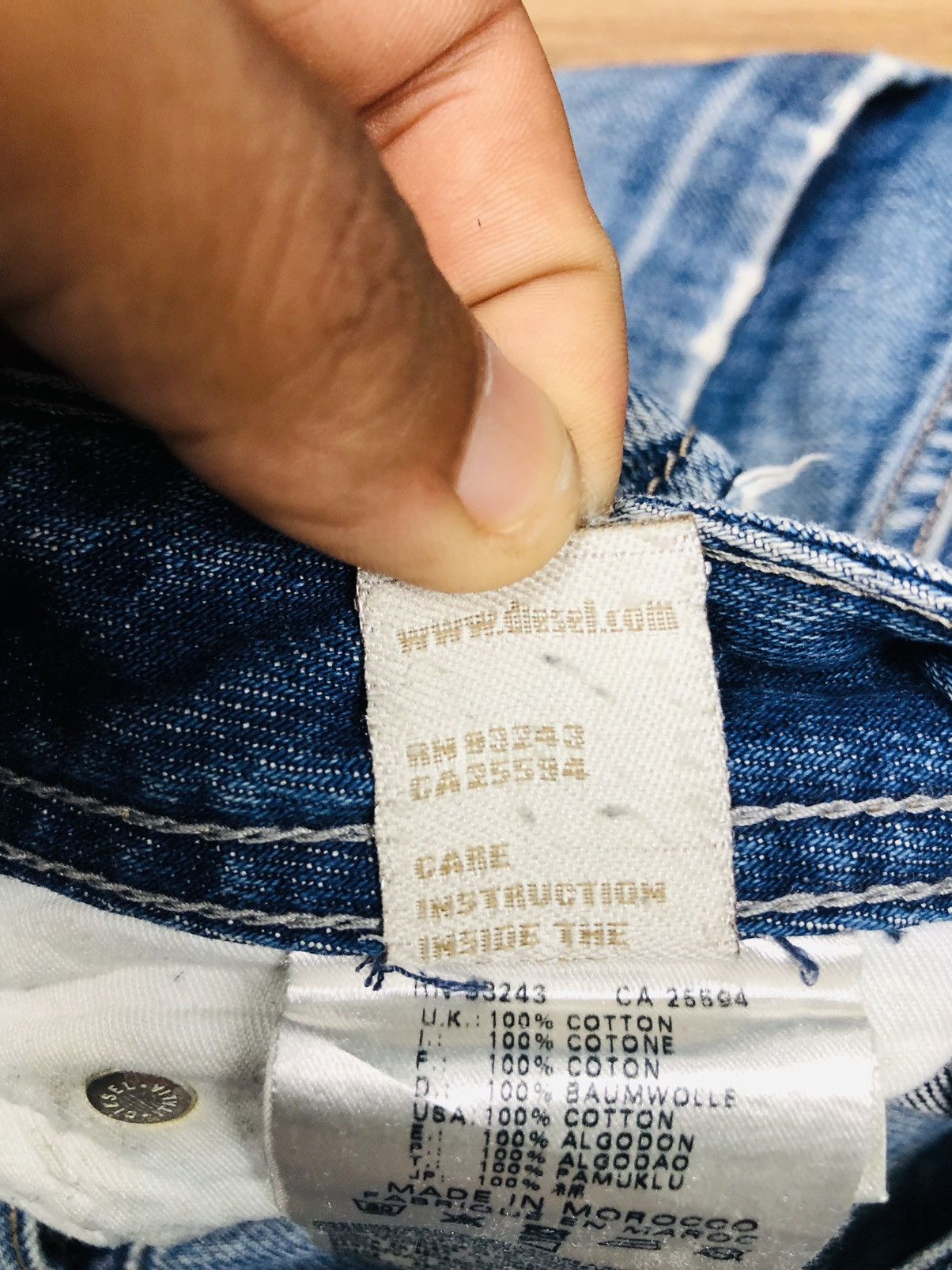 Diesel Diesel Industry Distress Jeans (33) Size US 31 - 12 Thumbnail