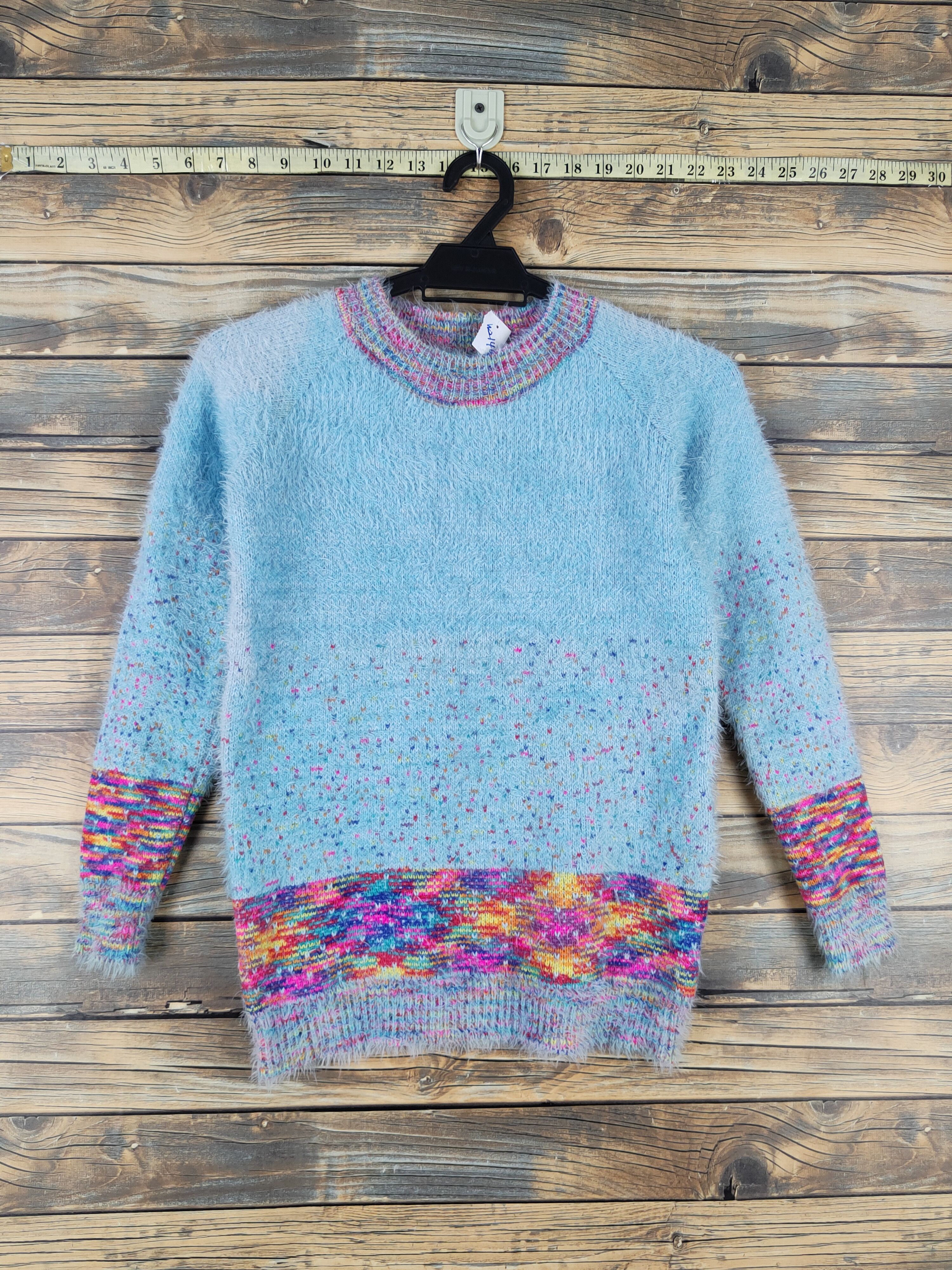 Japanese Brand × Vintage Japanese Brand Blue Shag Shaggy Fur Mohair Knitwear #W2146 Size S / US 4 / IT 40 - 1 Thumbnail
