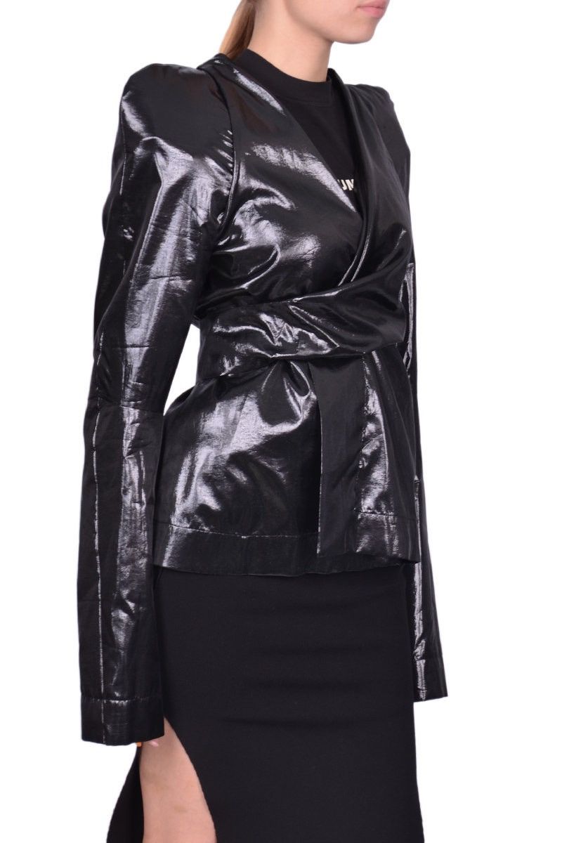 Rick Owens Last Size Rick Owens Black Belted Silk Blend Jacket Size S / US 4 / IT 40 - 3 Thumbnail