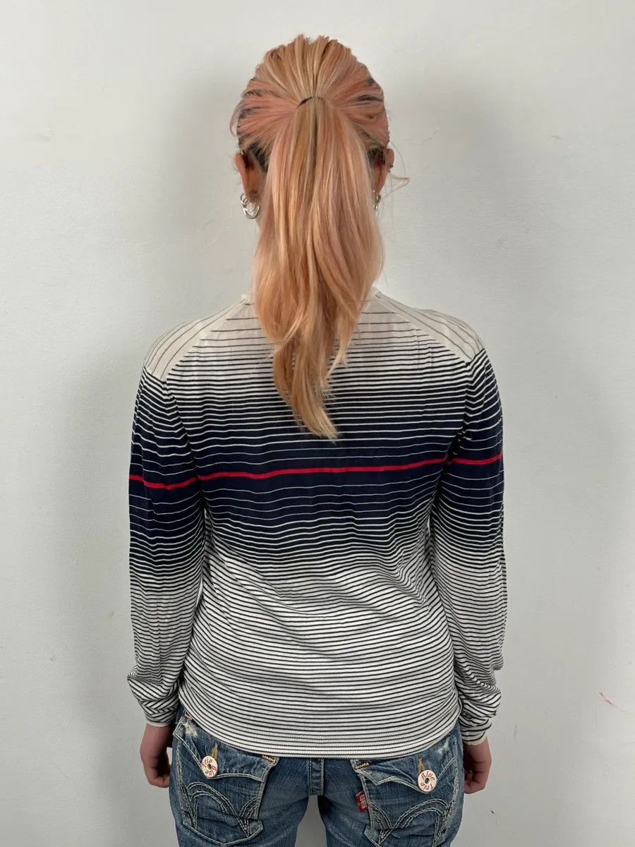 Dolce & Gabbana 2000s Dolce & Gabbana Navy & White Gradient Striped Sweater Size US S / EU 44-46 / 1 - 2 Thumbnail
