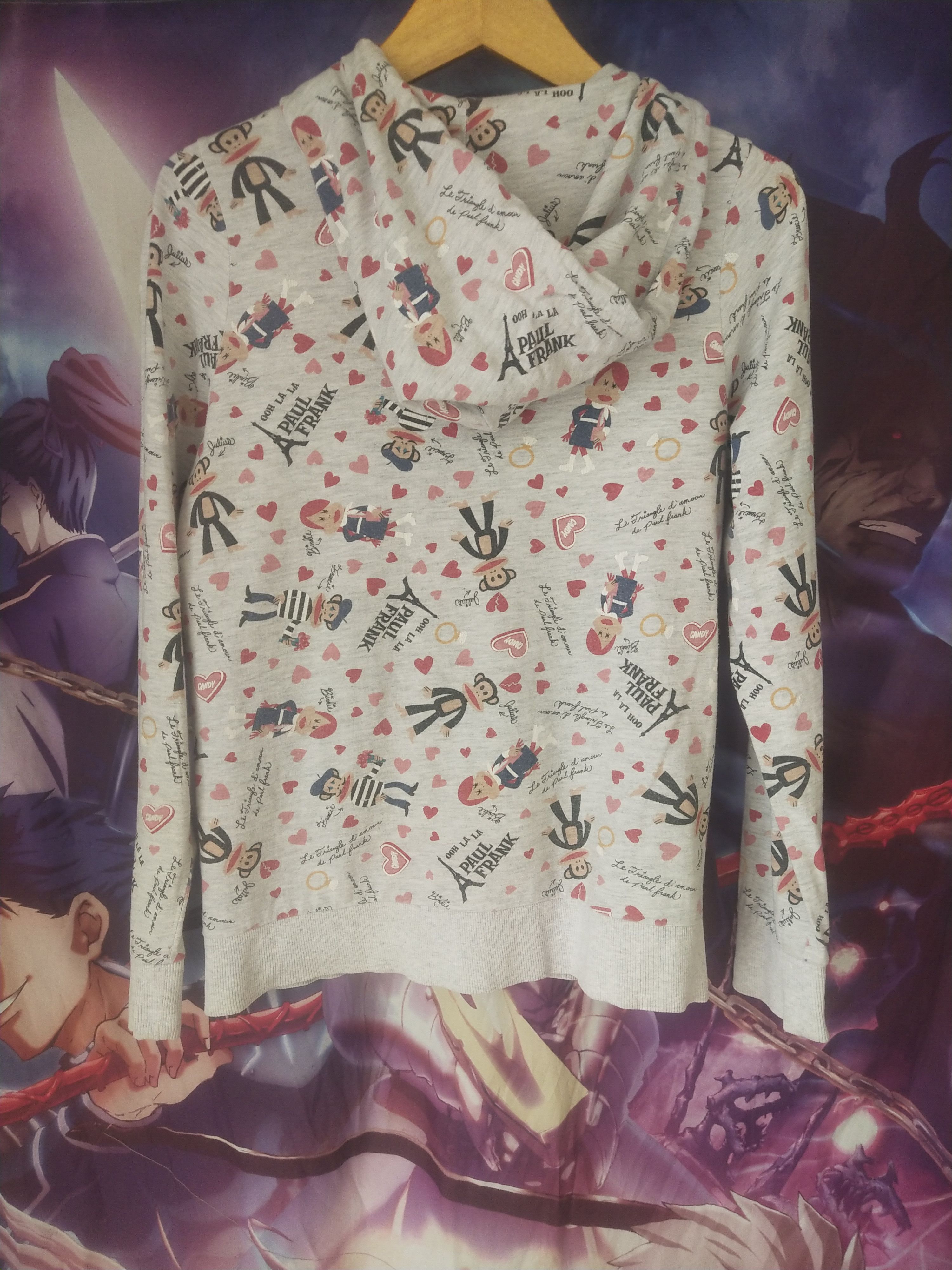 Paul Frank 2000s Paul Frank Julius Monkey All Over Print Zip Up Hoodie Size S / US 4 / IT 40 - 4 Thumbnail