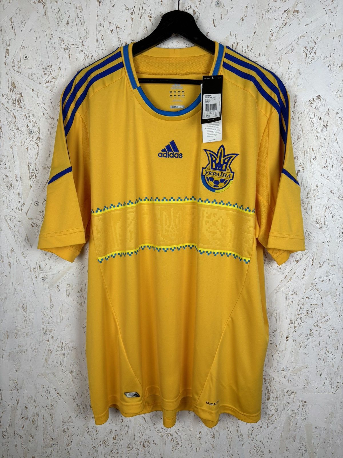 Adidas NWT Adidas Ukraine 2012 Home Kit Soccer Football Jersey XXL Size US XXL / EU 58 / 5 - 1 Thumbnail