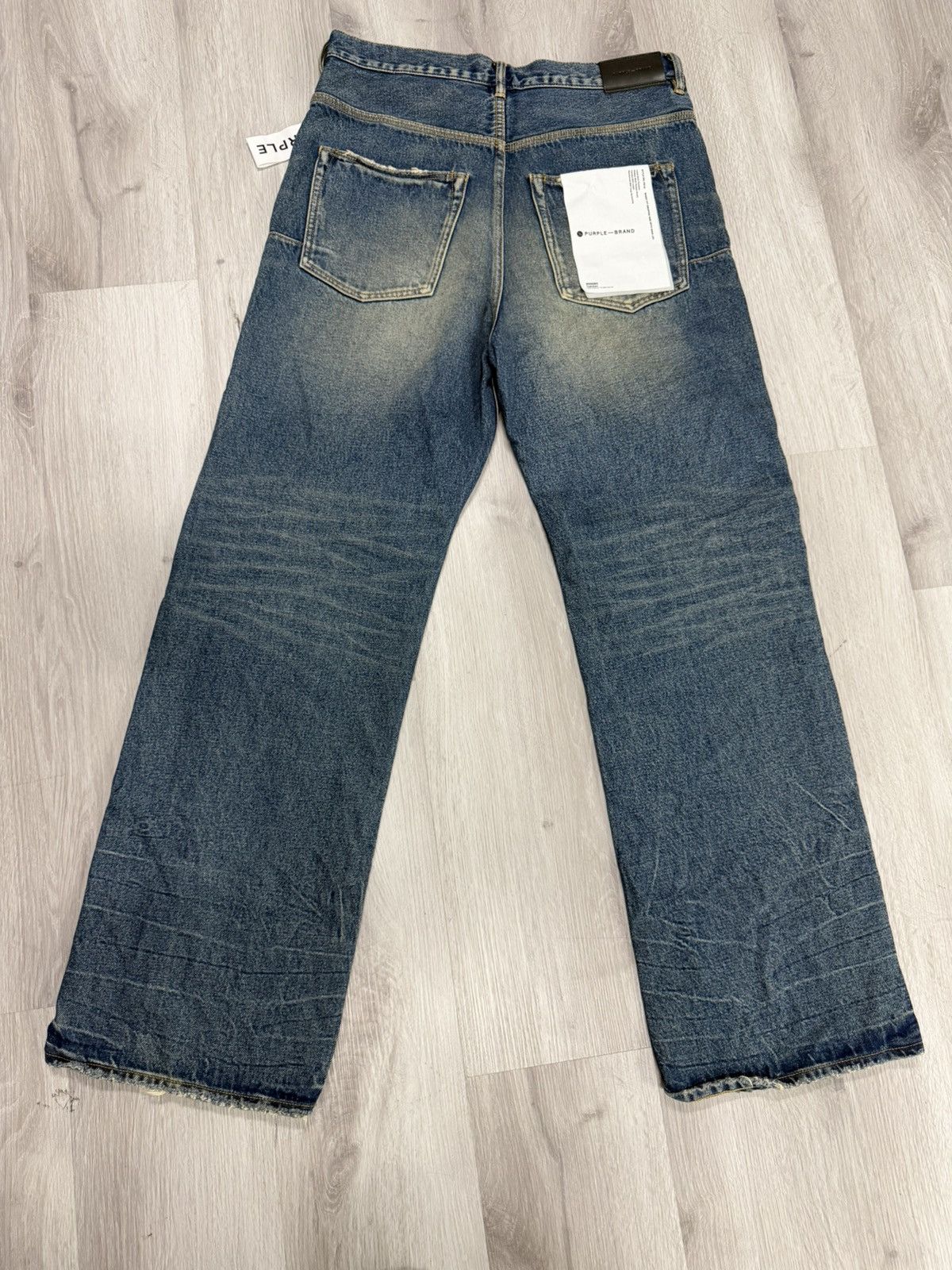 Purple Brand Purple Brand Nite Distressed Wide Leg Jeans Size US 32 / EU 48 - 5 Thumbnail