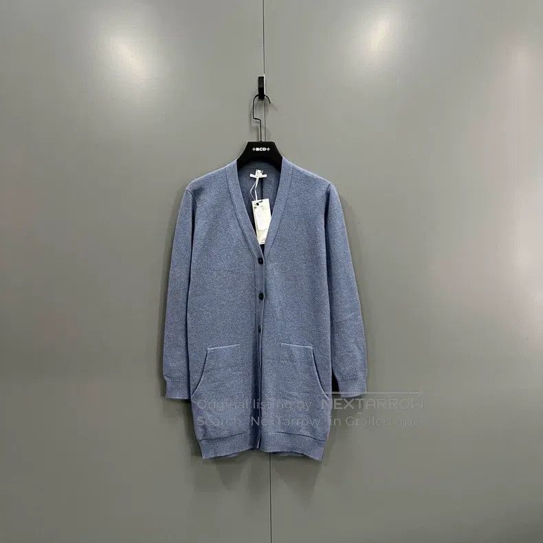 Hermes Blue Cashmere Cardigan