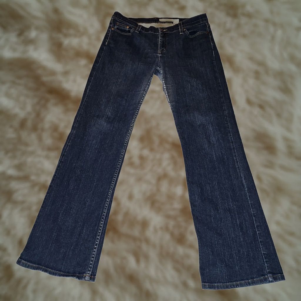 DKNY DKNY Jeans 14R Women Bootcut Denim 5-Pocket Blue Spandex Cotton Mid Rise Regular 30in Inseam Embroidered Button Zip Casual Preppy Hipster Women Size 36" / US 14 / IT 50 - 1 Thumbnail
