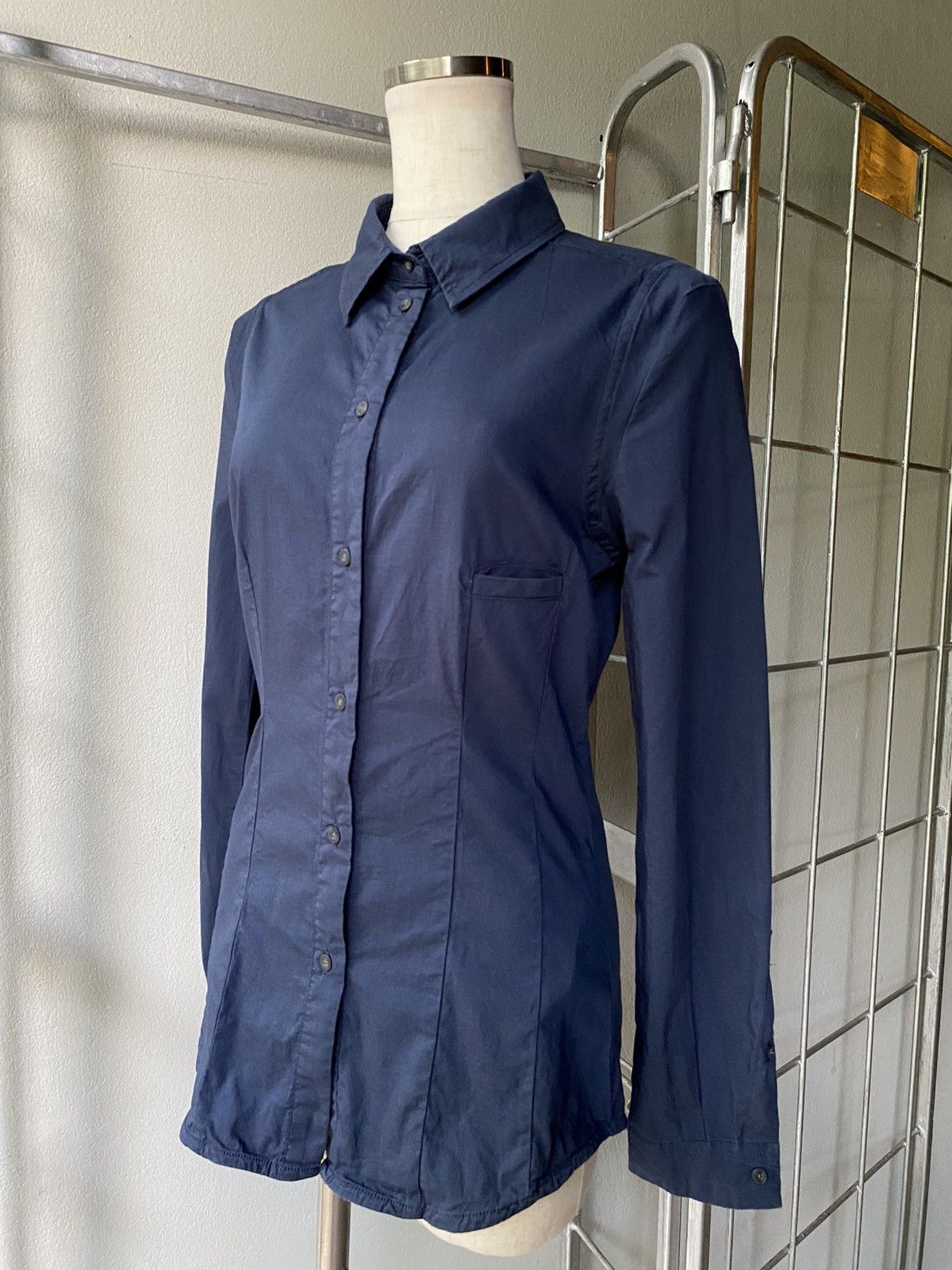 Diesel DIESEL Slim-Fit Blue Long Sleeve Shirt for Women Size M / US 6-8 / IT 42-44 - 4 Thumbnail