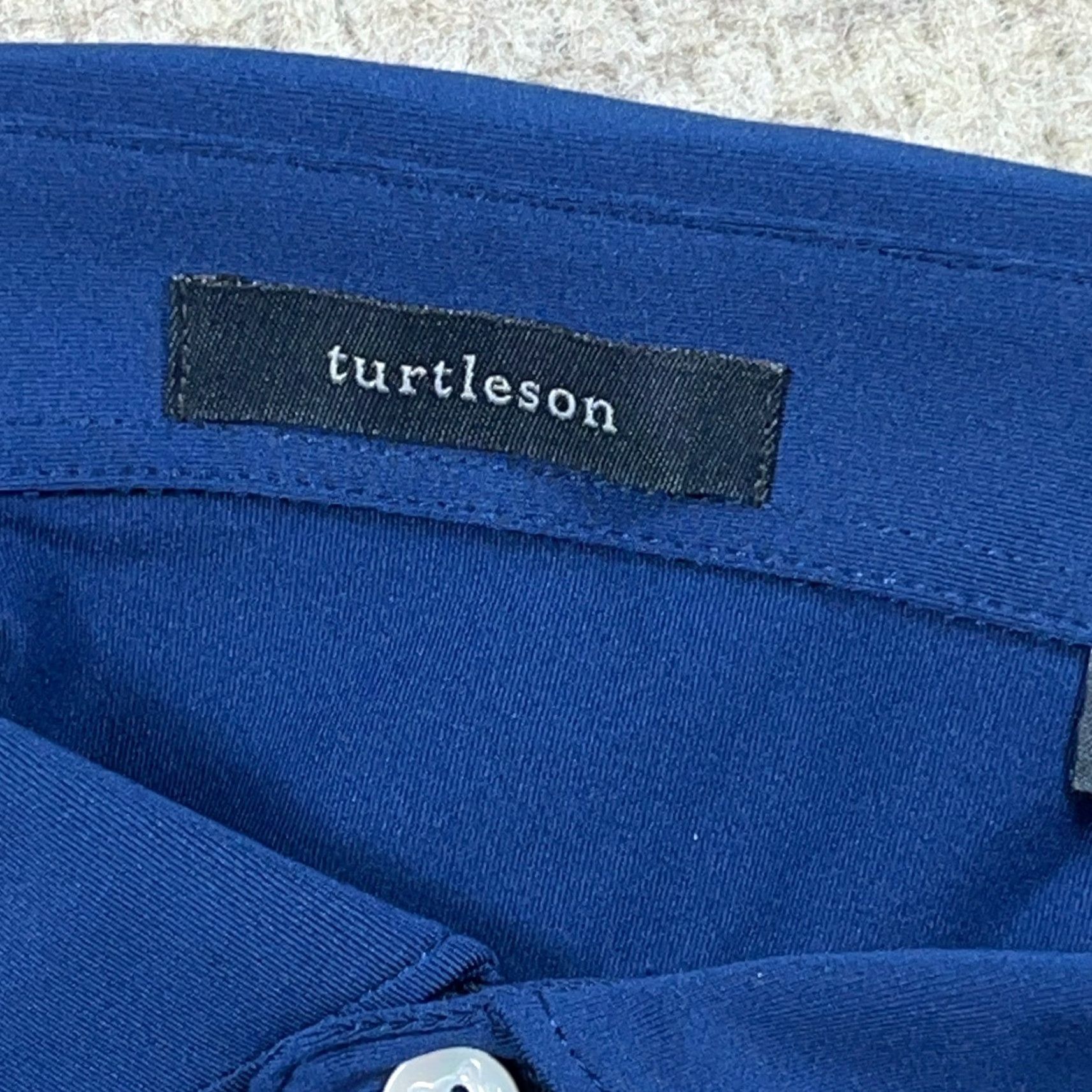 Vintage Turtleson Polo Shirt Men Large Navy Blue Palmer Performance Wicking Golf Club Shirt Size US L / EU 52-54 / 3 - 4 Thumbnail