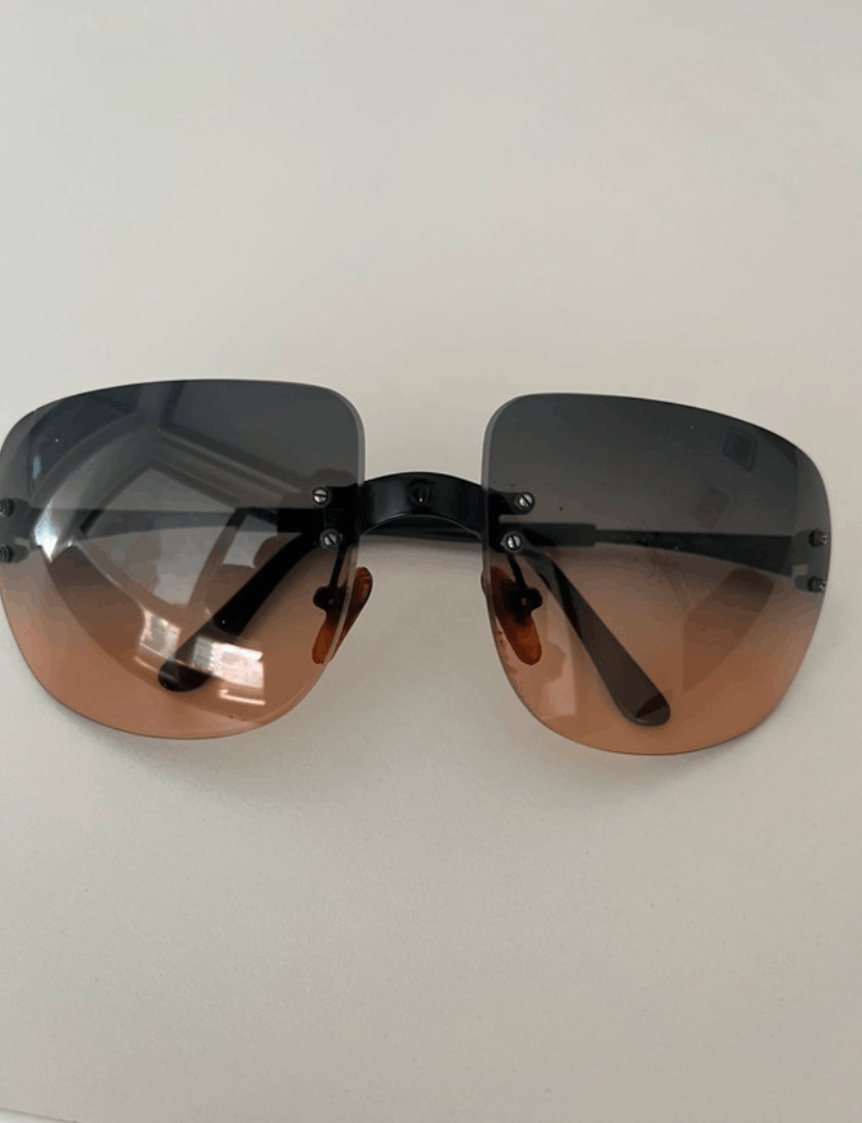 Chanel CHANEL Sunglasses Rimless Rhinestone 4017 Shields Size ONE SIZE - 5 Thumbnail