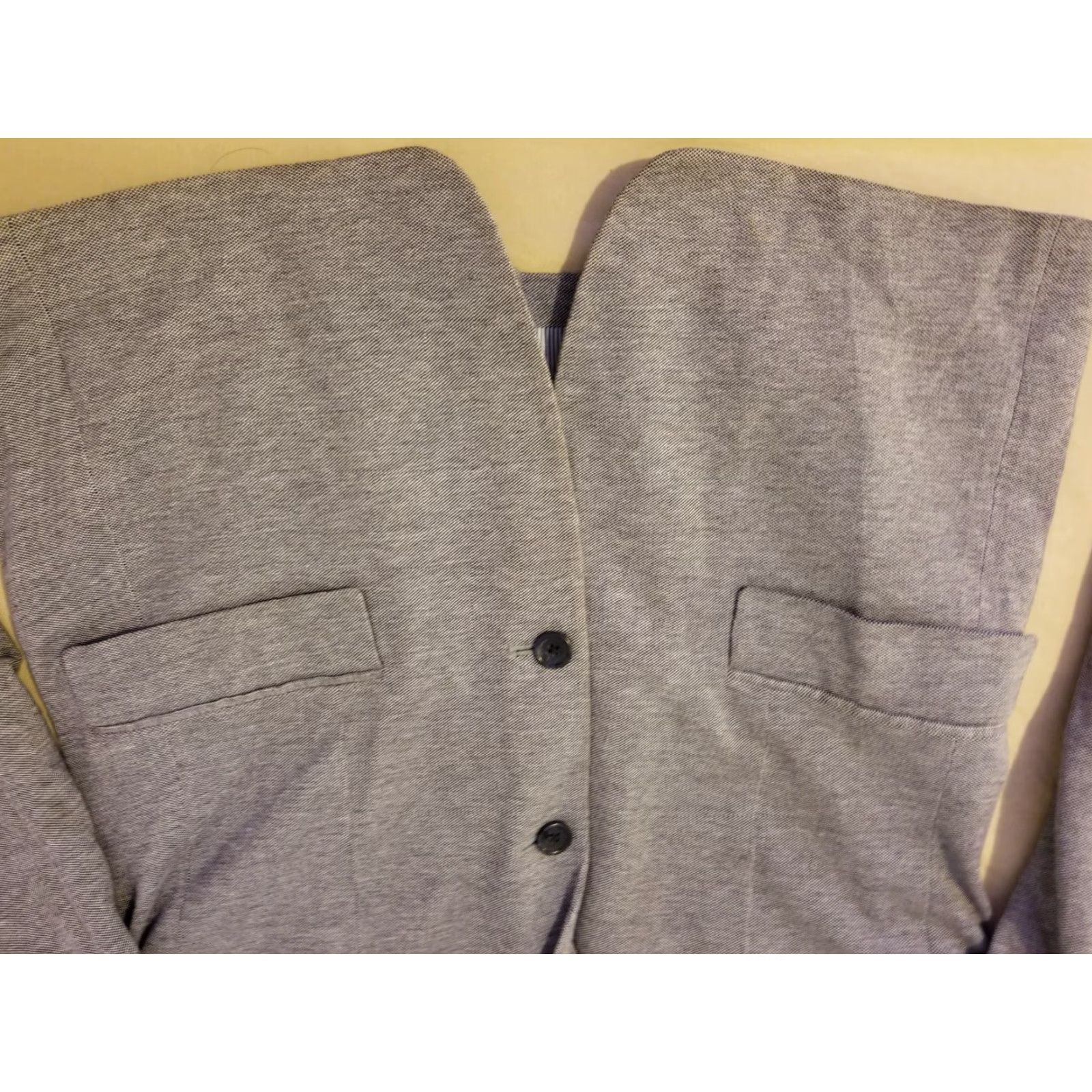 Banana Republic VINTAGE Banana Republic Mens Blazer 42R Cotton Gray Sports Jacket 2 Piece Modern Business Mens Size 42R - 3 Thumbnail