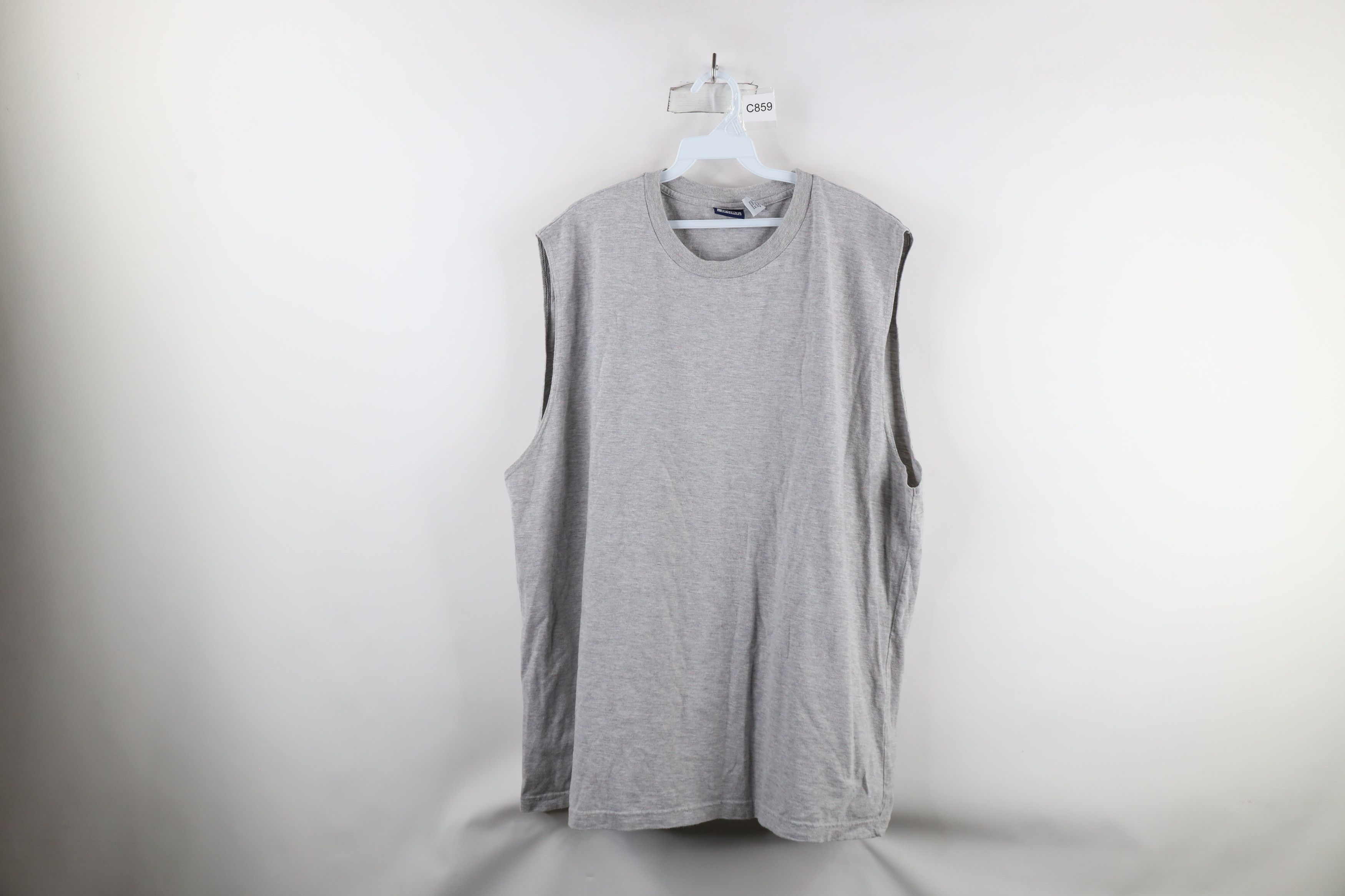 Vintage Vintage 90s Streetwear Pocket Sleeveless Muscle T-Shirt Gray Size US XXL / EU 58 / 5 - 1 Thumbnail