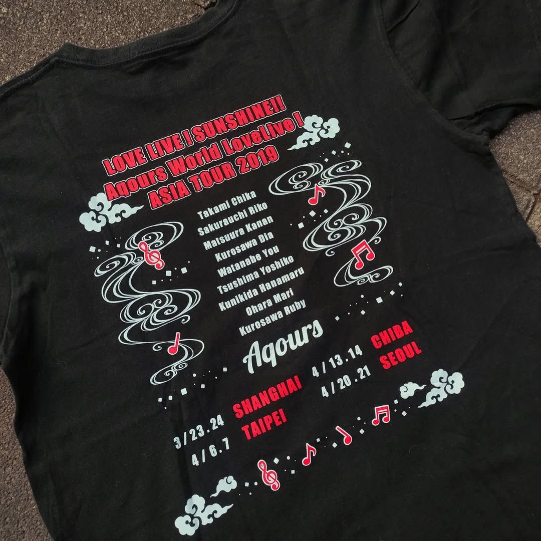 Anime Love Live! Aqours Asia Tour 2019 Tee Size US M / EU 48-50 / 2 - 2 Thumbnail