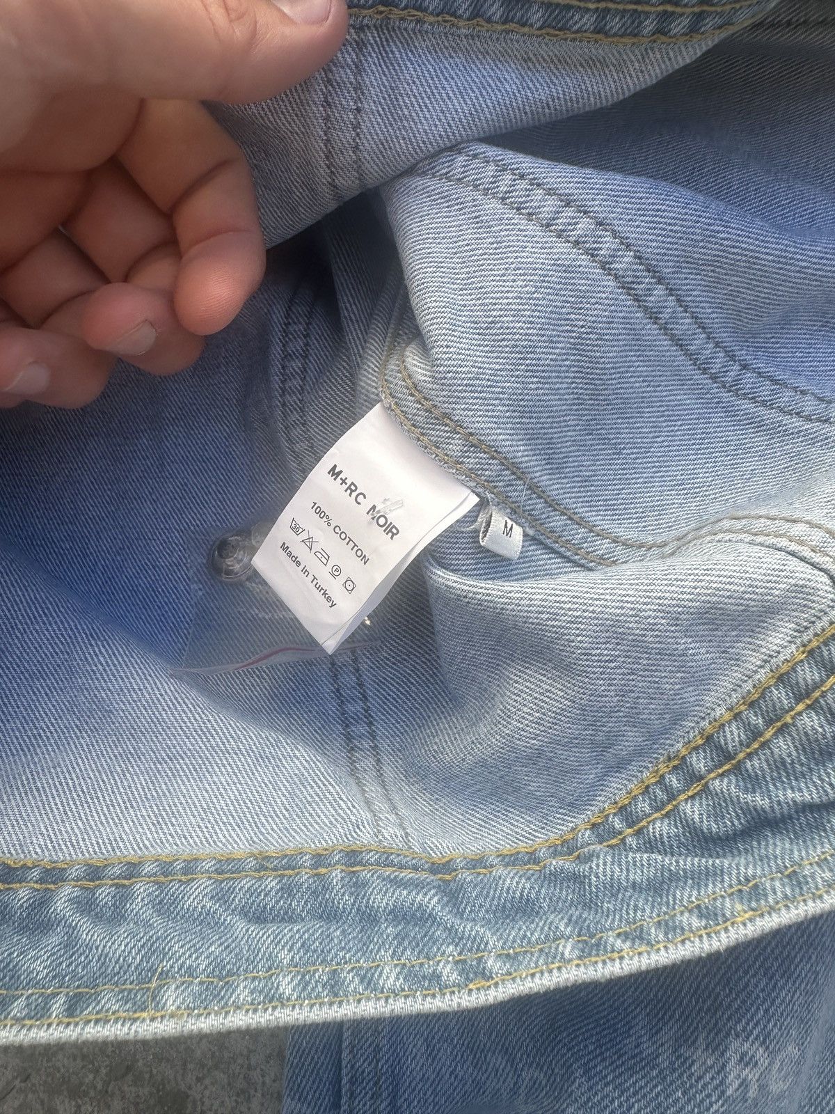 M+Rc Noir M+RC Noir Denim Jacket Monogram Logo Streetwear Rare M Y2K Size US M / EU 48-50 / 2 - 5 Thumbnail