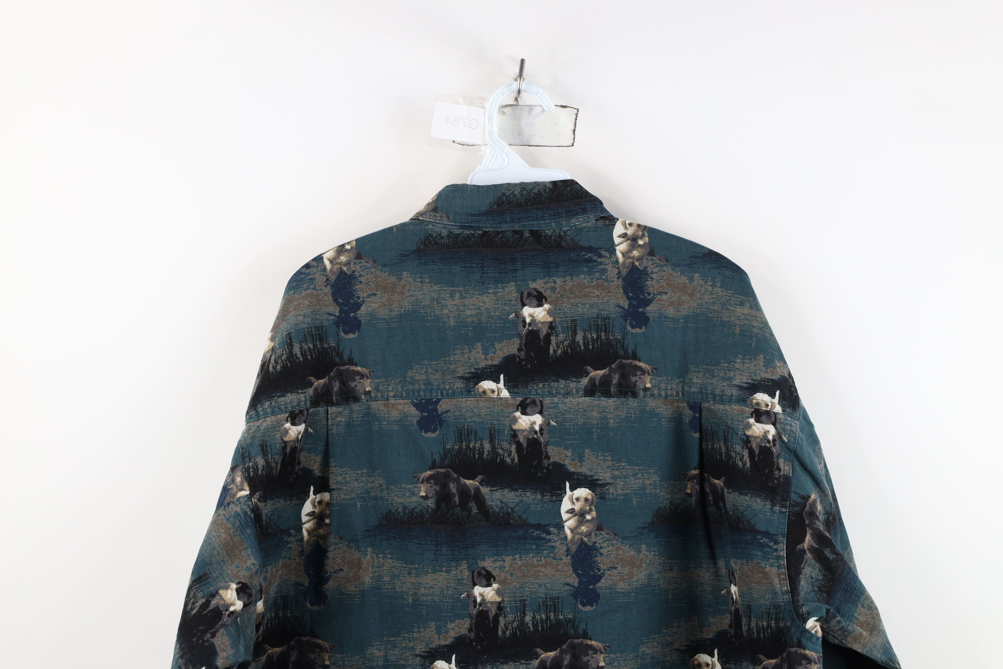 Columbia Vintage Columbia Cloth Duck Hunting Dog Button Down Shirt Size US L / EU 52-54 / 3 - 13 Thumbnail