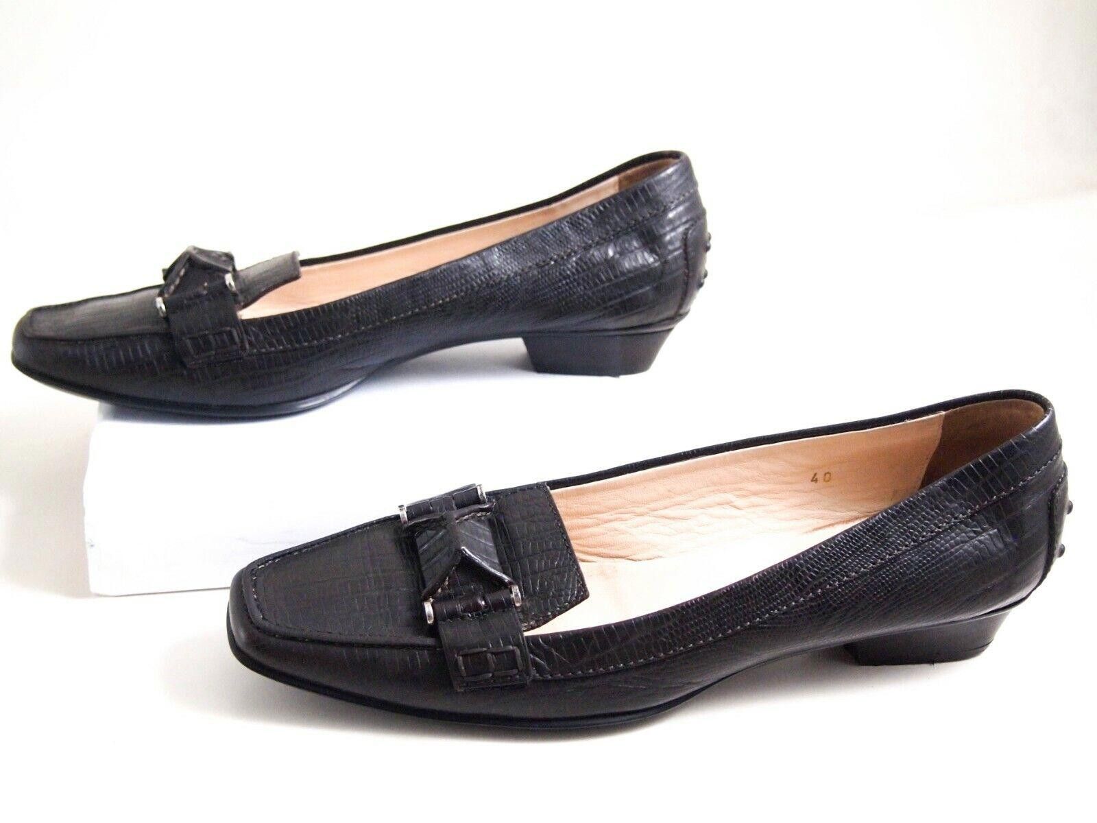 Tod's Tod's Low Heel Pumps Brown Leather Womens US 10 EU 40 Size US 10 / IT 40 - 4 Thumbnail
