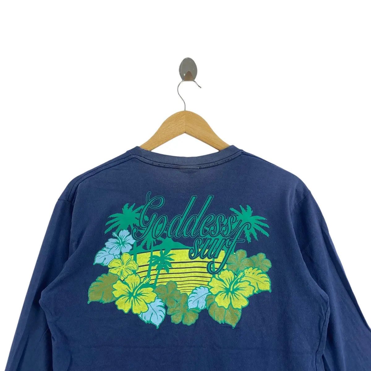 Vintage Vintage GODDESS SURF CHIGASAKI Floral Tee Shirt Top Long Size L / US 10 / IT 46 - 3 Thumbnail