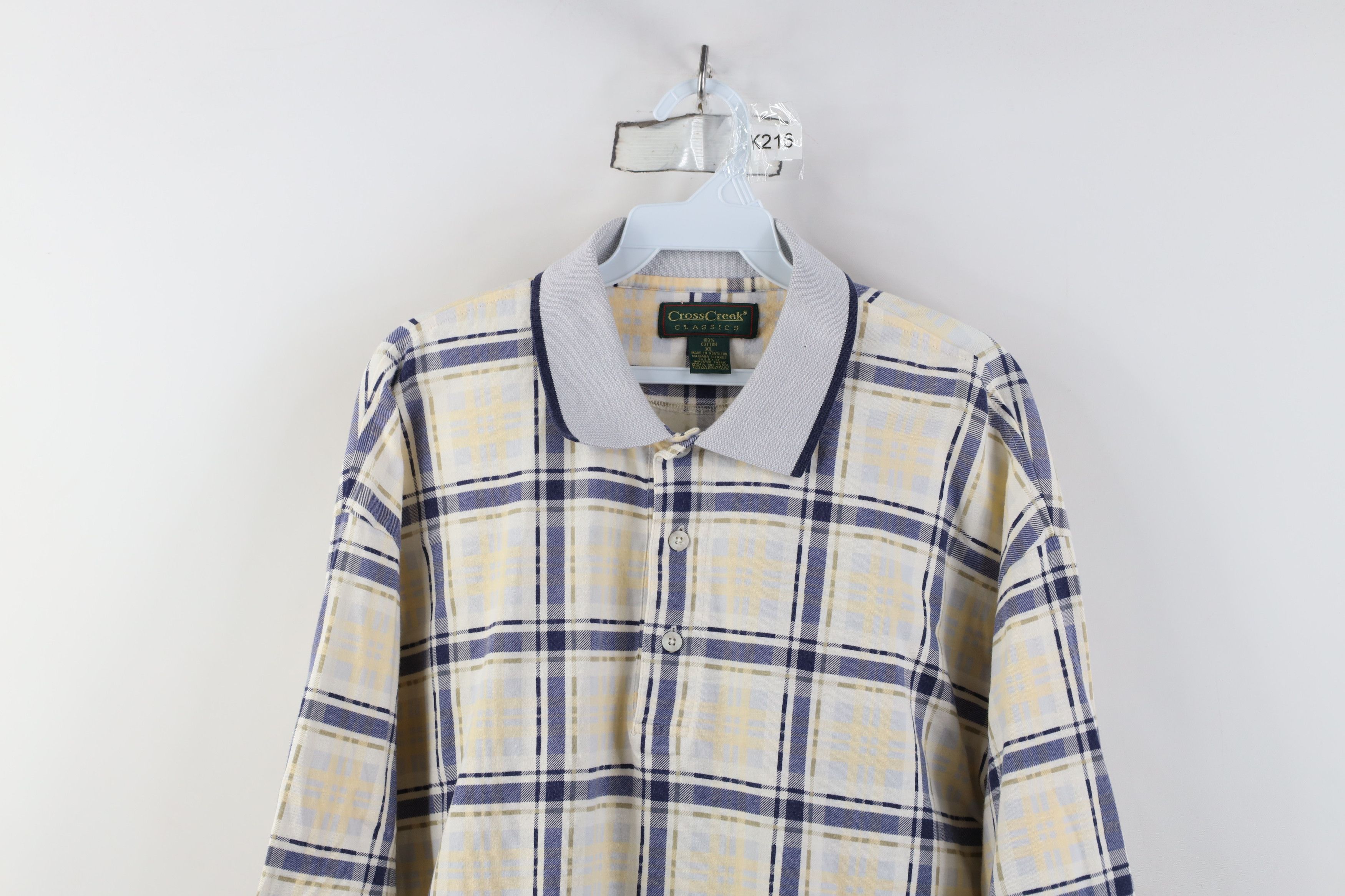 Vintage Vintage 90s Streetwear Collared Golf Polo Shirt Plaid USA Size US XL / EU 56 / 4 - 2 Thumbnail