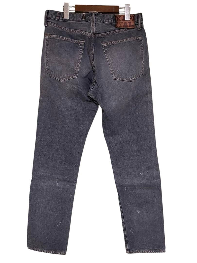 Kapital × Kapital Kountry KAPITAL 14oz black denim 5P monkey CISCO (3year processing). Size US 32 / EU 48 - 9 Thumbnail
