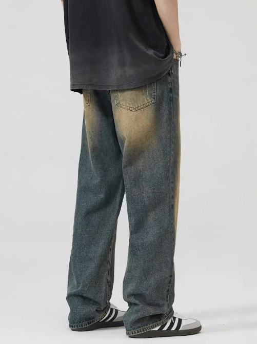 Japanese Brand × Jean High street distressed American retro ripped oversized jeans Size US 32 / EU 48 - 4 Thumbnail