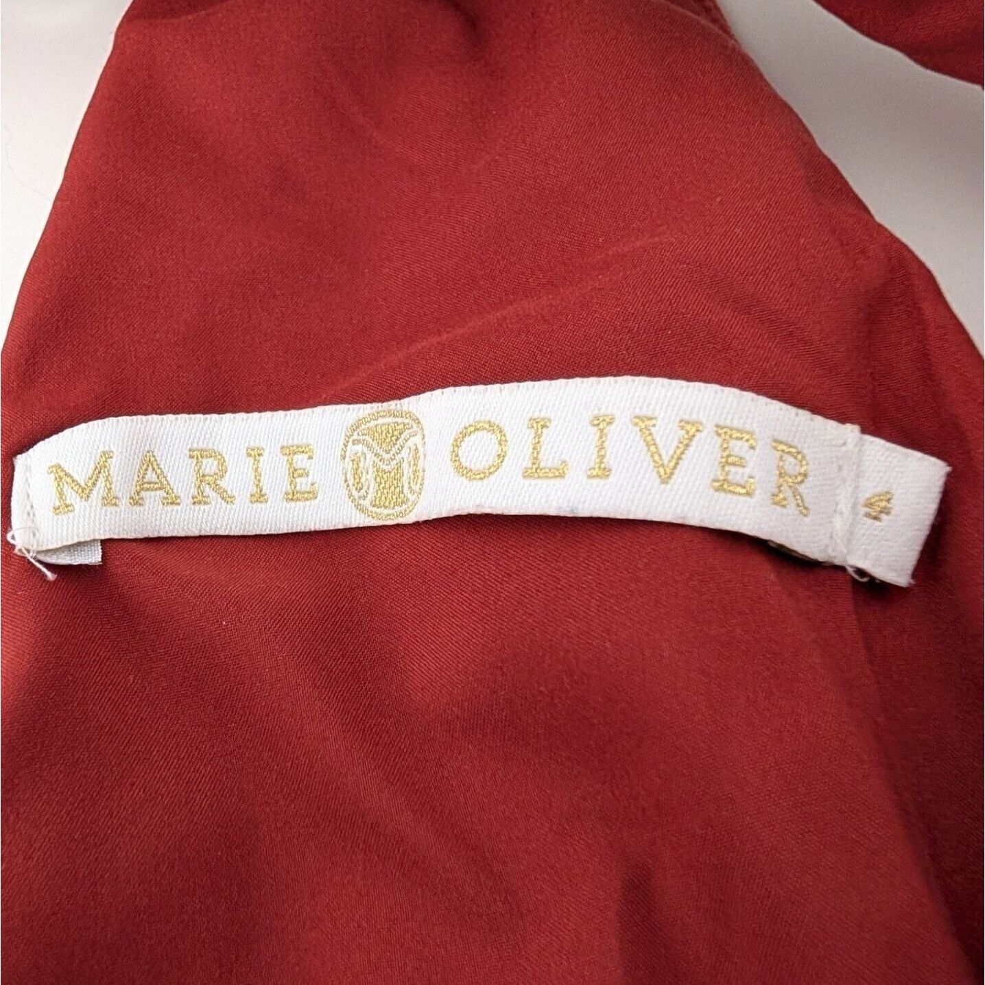 Marie Oliver Marie Oliver Gabbie Tiered Dress Womens Size 4 V Neck Clay Size S / US 4 / IT 40 - 4 Thumbnail