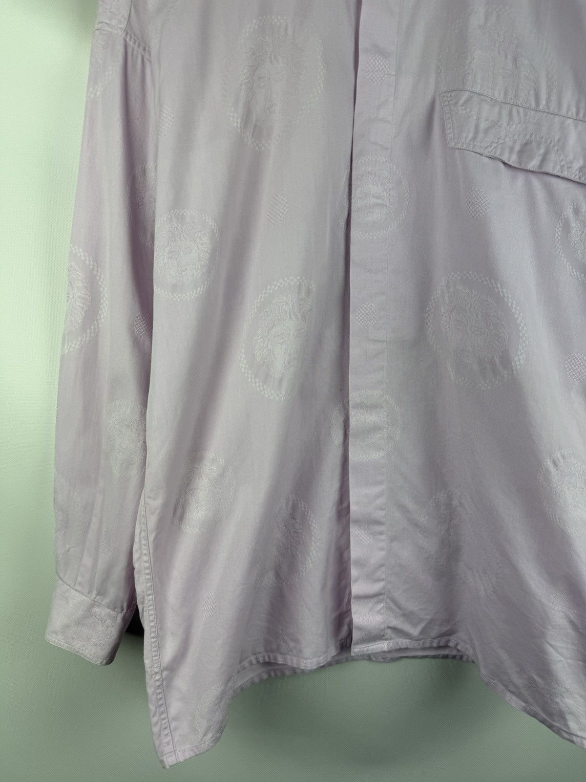 Versace Gianni Versace Vintage Multilogo Long Sleeve Button Up Shirt Size US S / EU 44-46 / 1 - 7 Thumbnail